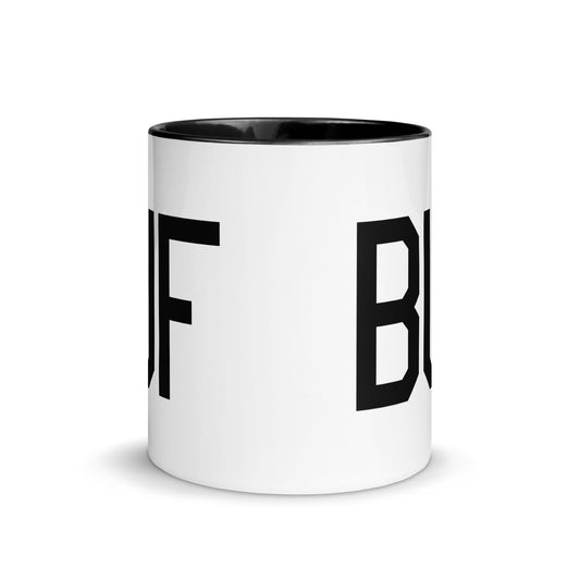 Aviation-Theme Coffee Mug - Black • BUF Buffalo • YHM Designs - Image 02