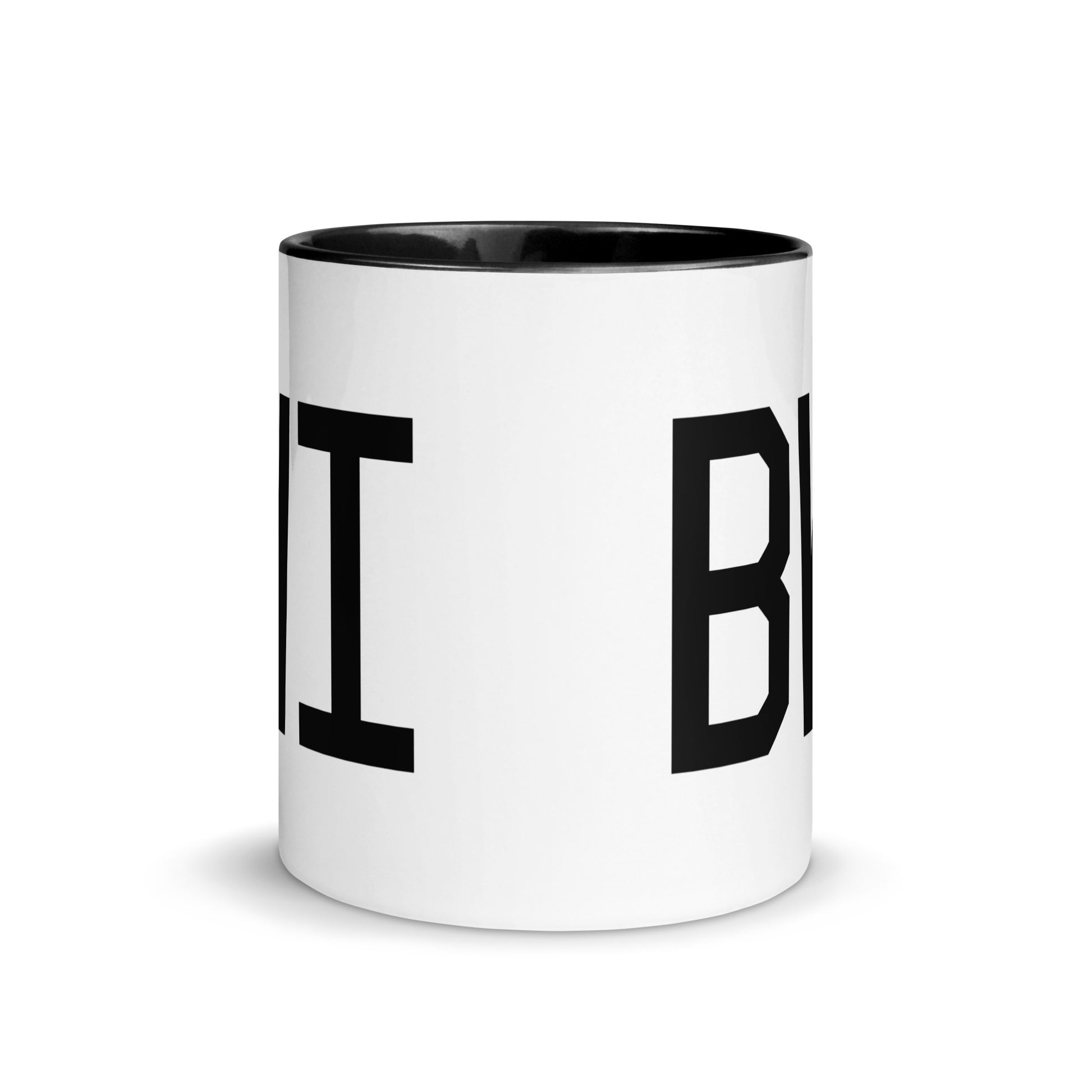 Airport Code Coffee Mug - Black • BWI Baltimore • YHM Designs - Image 02