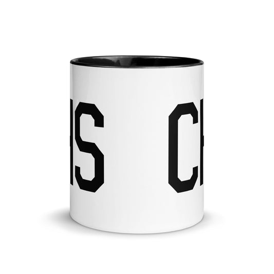 Airport Code Coffee Mug - Black • CHS Charleston • YHM Designs - Image 02
