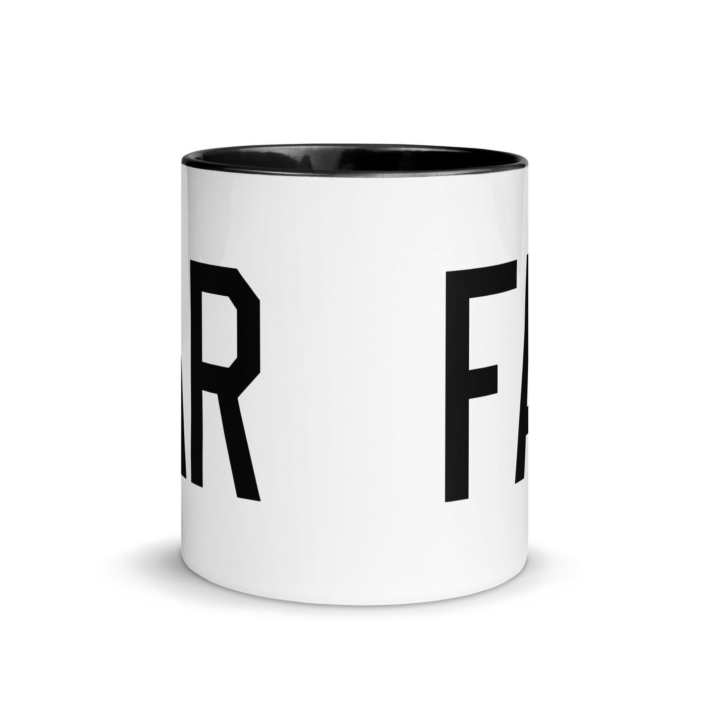 Airport Code Coffee Mug - Black • FAR Fargo • YHM Designs - Image 02