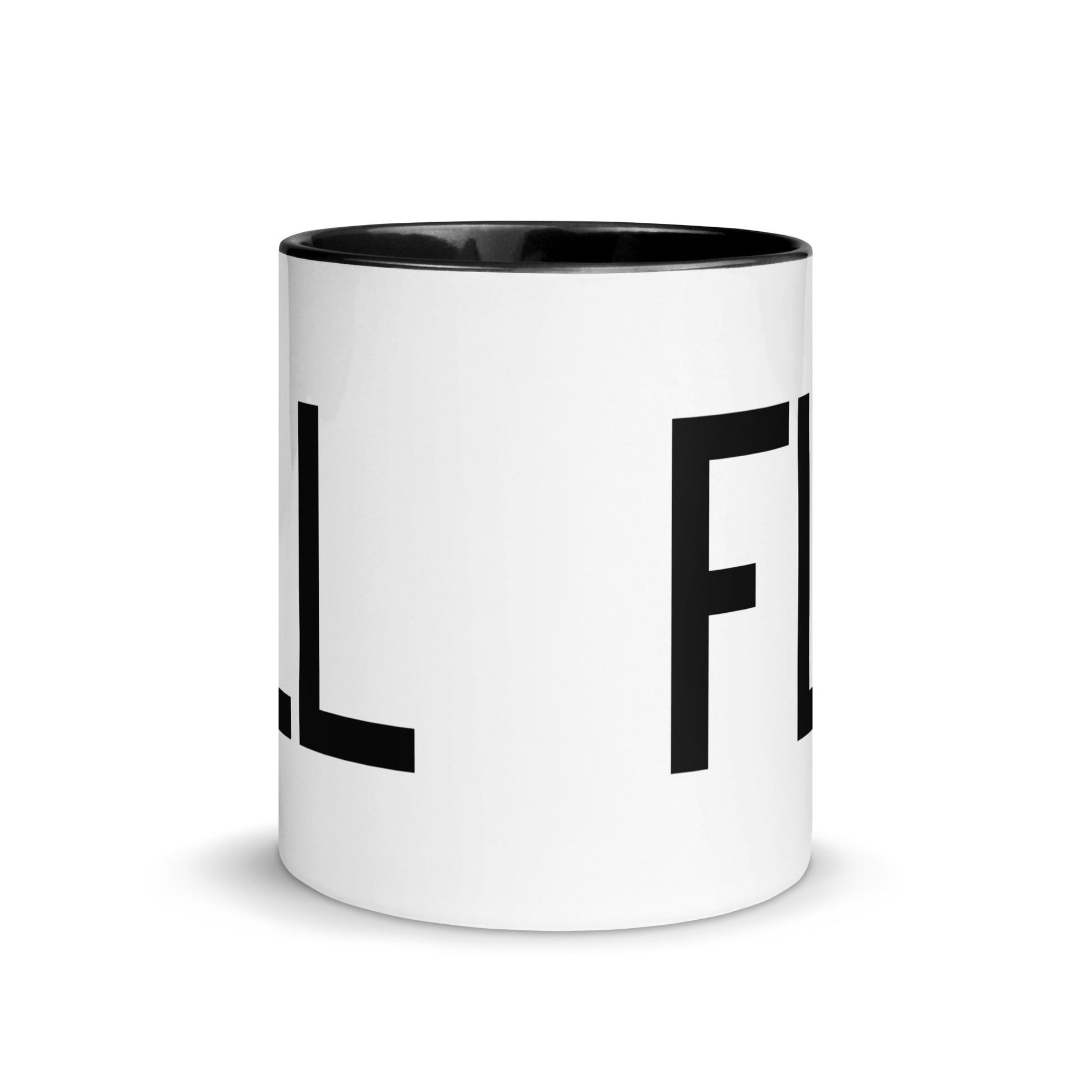 Airport Code Coffee Mug - Black • FLL Fort Lauderdale • YHM Designs - Image 02