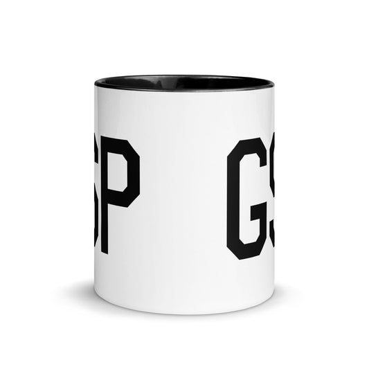 Aviation-Theme Coffee Mug - Black • GSP Greenville • YHM Designs - Image 02