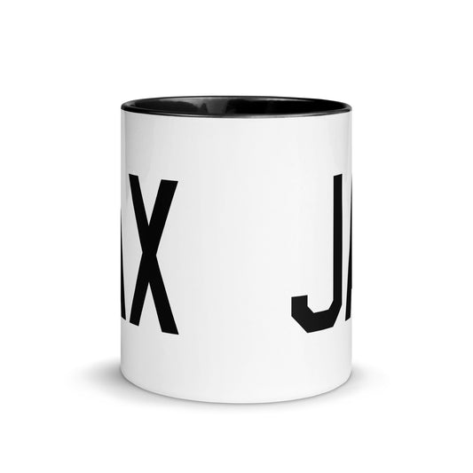 Aviation-Theme Coffee Mug - Black • JAX Jacksonville • YHM Designs - Image 02