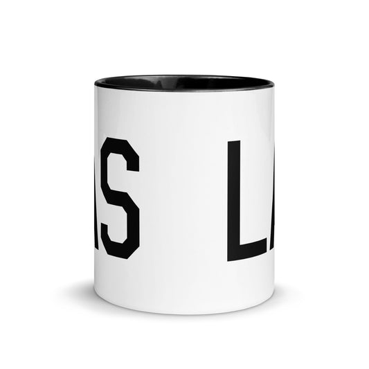 Aviation-Theme Coffee Mug - Black • LAS Las Vegas • YHM Designs - Image 02
