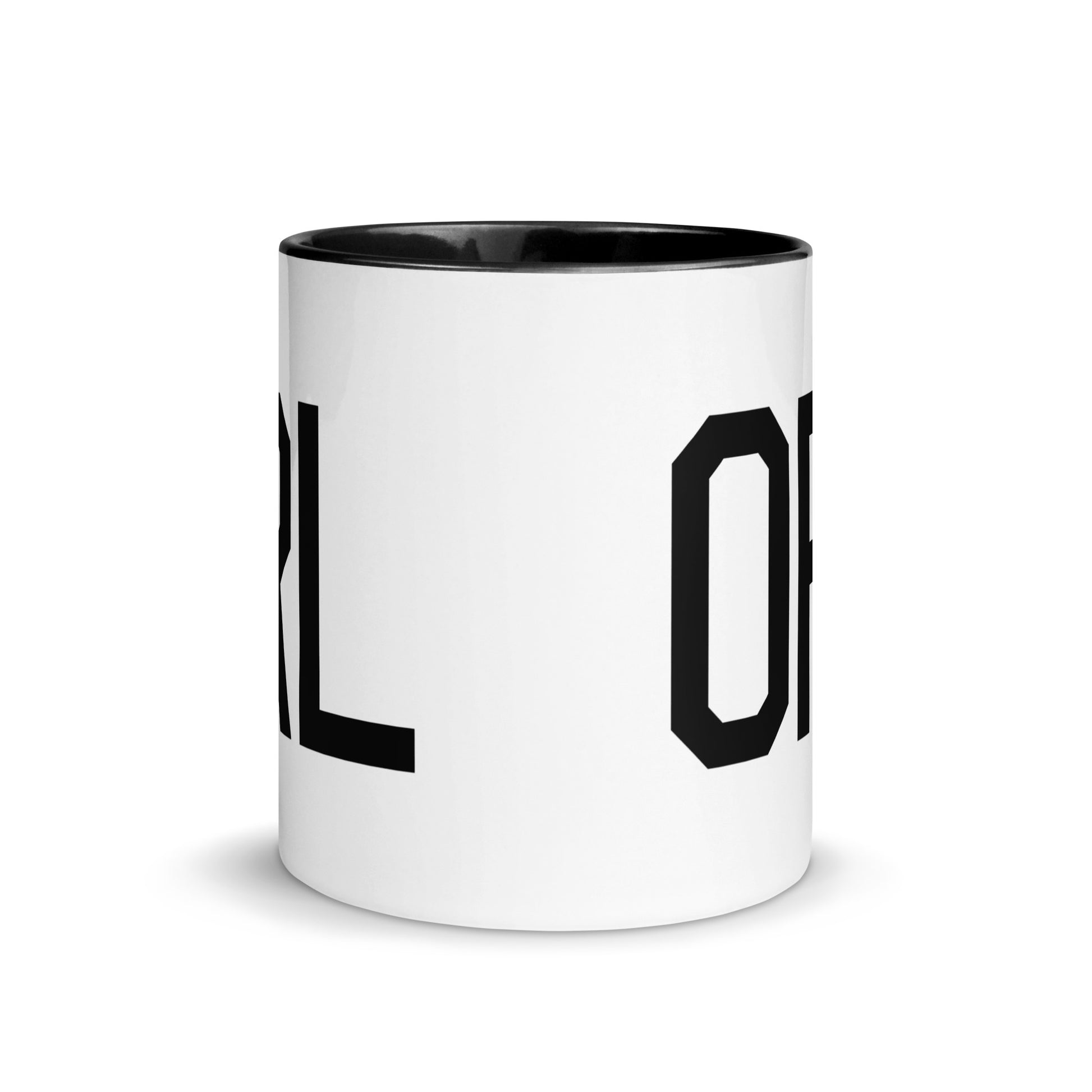 Airport Code Coffee Mug - Black • ORL Orlando • YHM Designs - Image 02