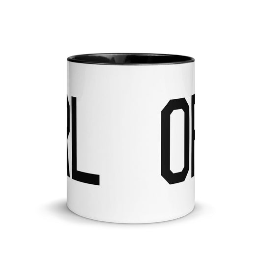 Aviation-Theme Coffee Mug - Black • ORL Orlando • YHM Designs - Image 02