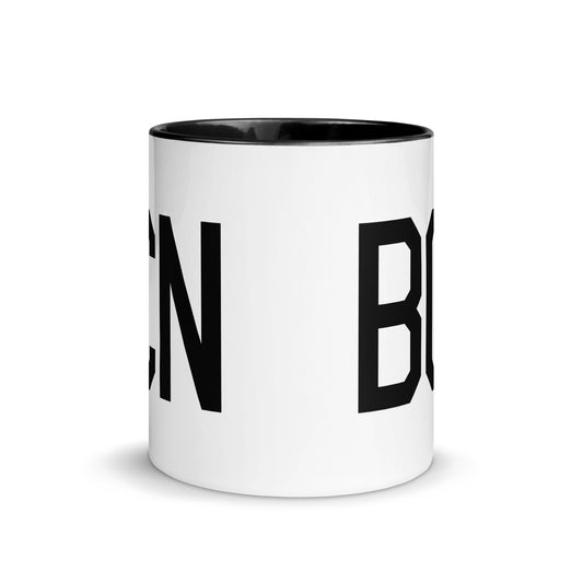 Airport Code Coffee Mug - Black • BCN Barcelona • YHM Designs - Image 02