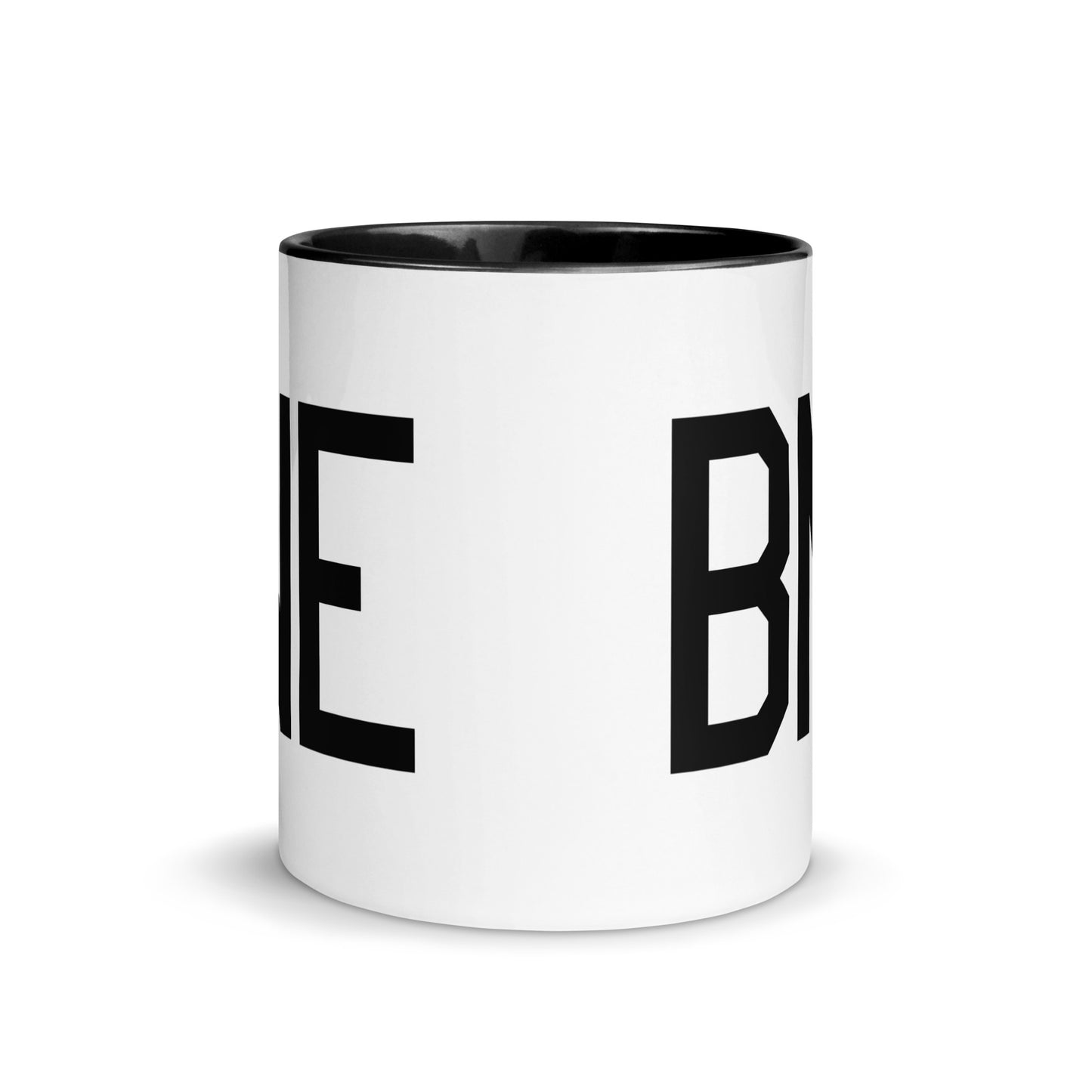 Airport Code Coffee Mug - Black • BNE Brisbane • YHM Designs - Image 02