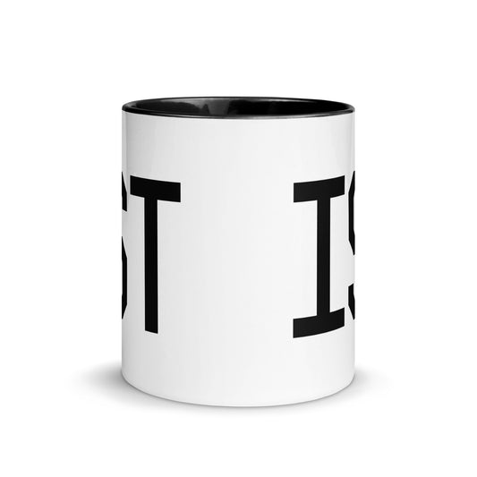 Aviation-Theme Coffee Mug - Black • IST Istanbul • YHM Designs - Image 02