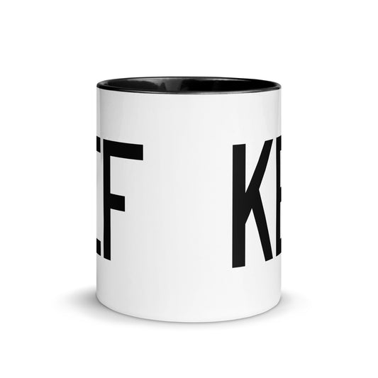 Aviation-Theme Coffee Mug - Black • KEF Reykjavik • YHM Designs - Image 02