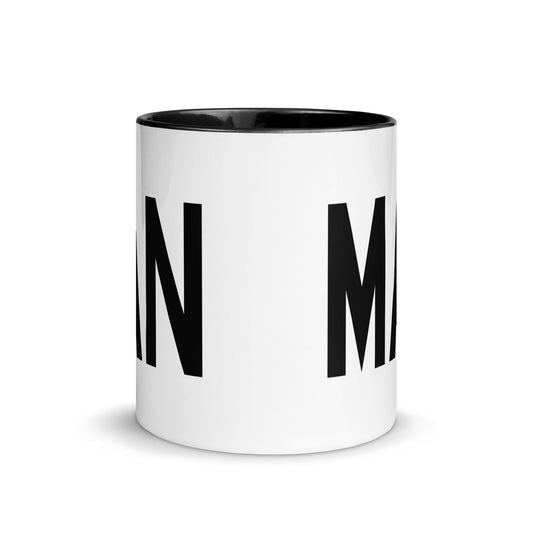 Aviation-Theme Coffee Mug - Black • MAN Manchester • YHM Designs - Image 02