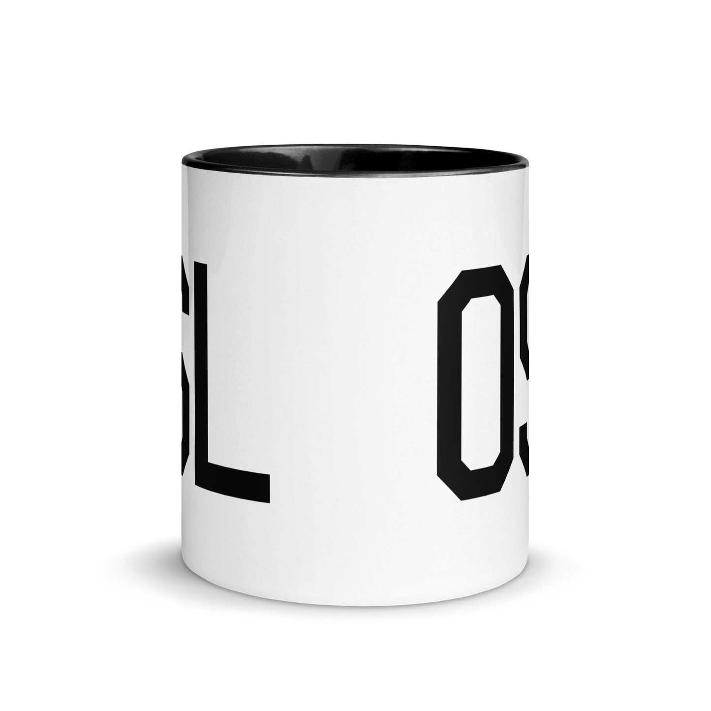 Airport Code Coffee Mug - Black • OSL Oslo • YHM Designs - Image 02