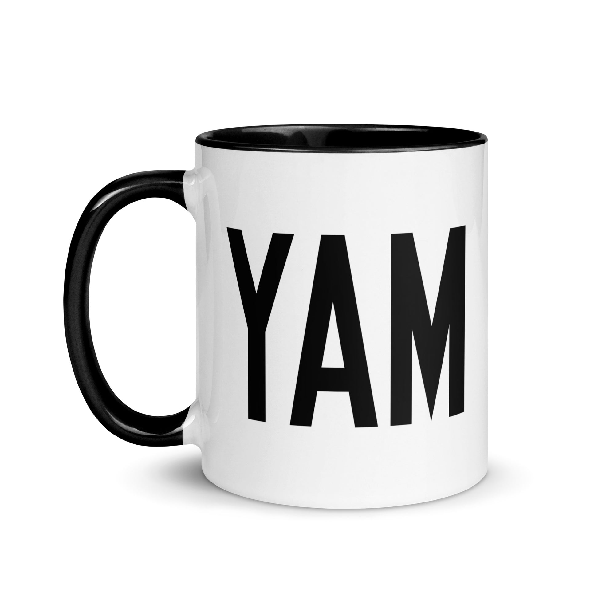 Airport Code Coffee Mug - Black • YAM Sault-Ste-Marie • YHM Designs - Image 03