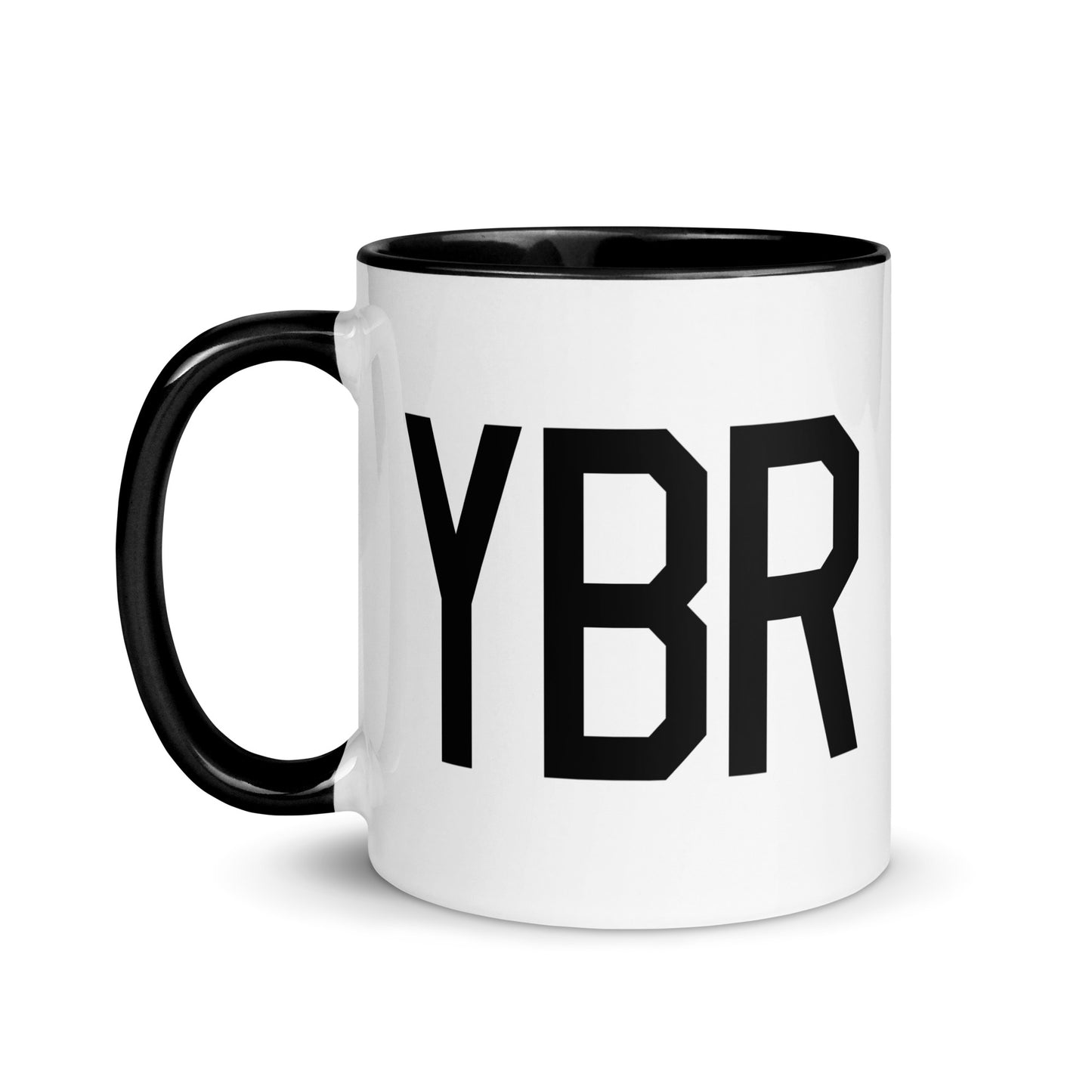 Airport Code Coffee Mug - Black • YBR Brandon • YHM Designs - Image 03