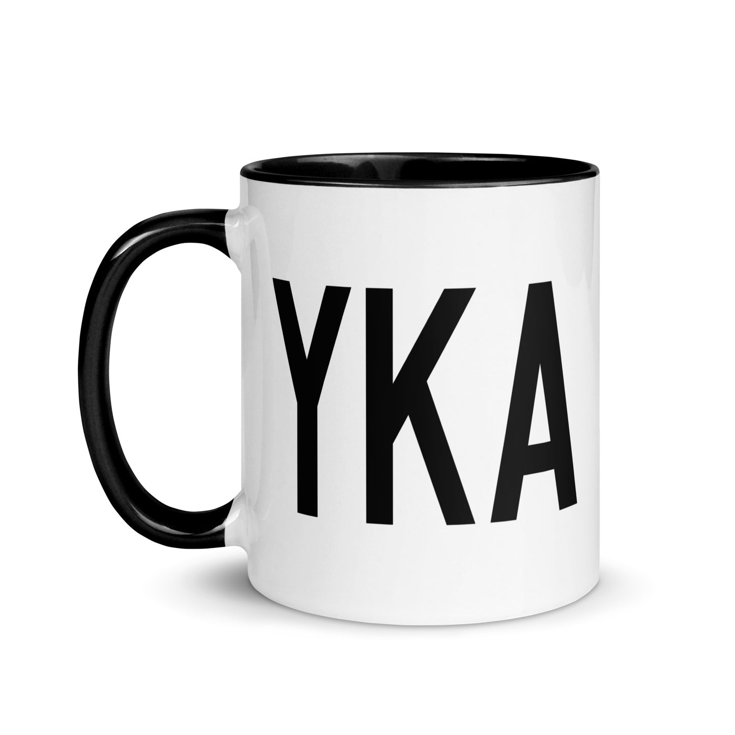 Airport Code Coffee Mug - Black • YKA Kamloops • YHM Designs - Image 03