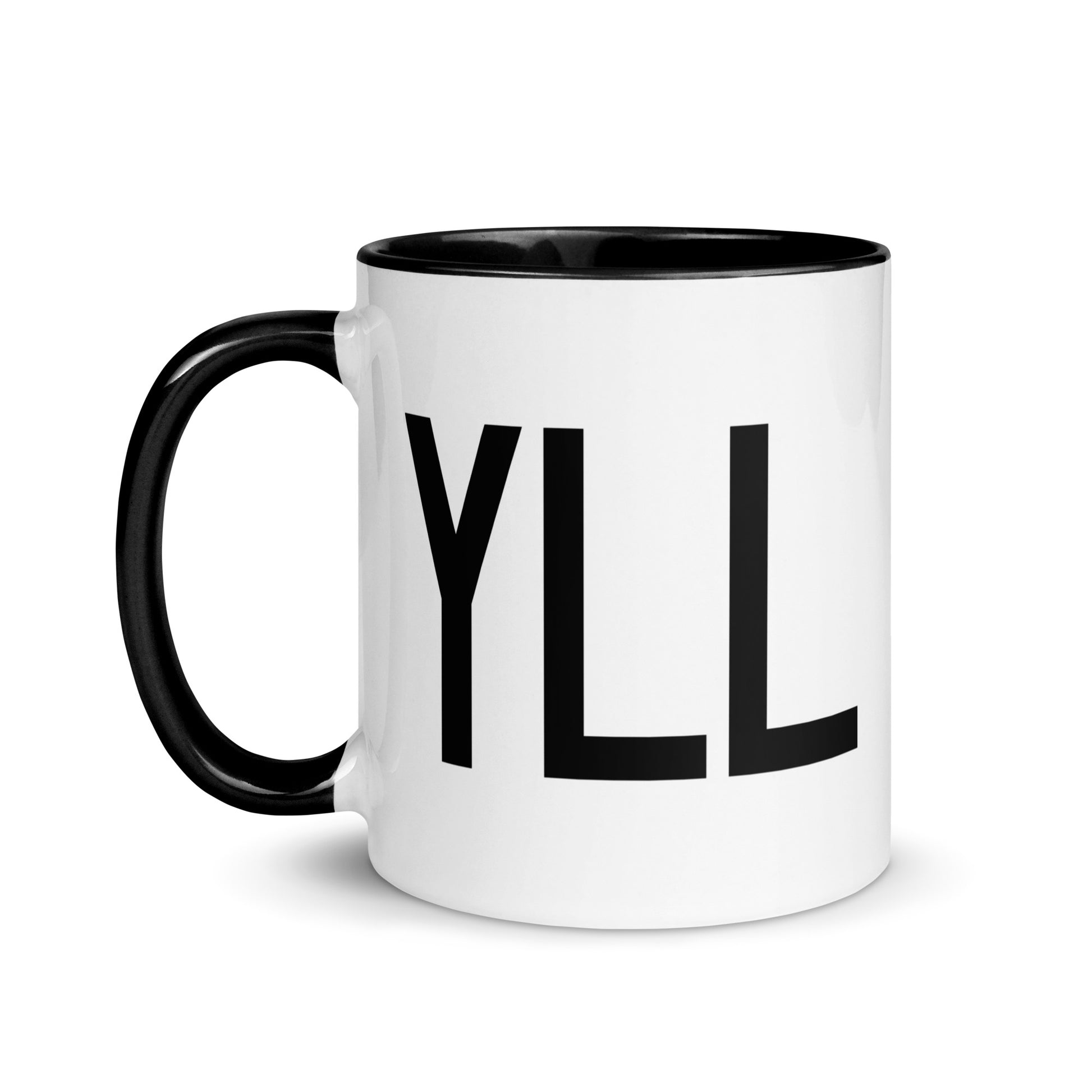 Airport Code Coffee Mug - Black • YLL Lloydminster • YHM Designs - Image 03
