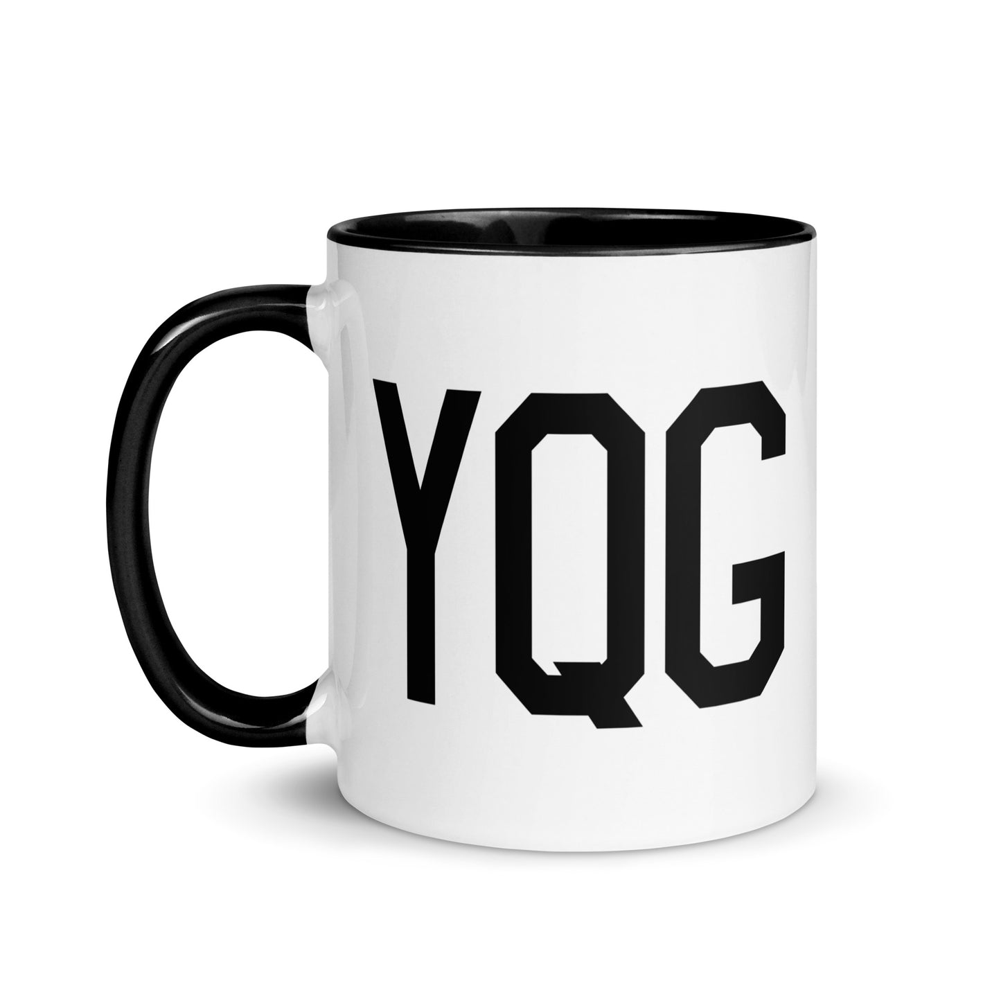 Airport Code Coffee Mug - Black • YQG Windsor • YHM Designs - Image 03