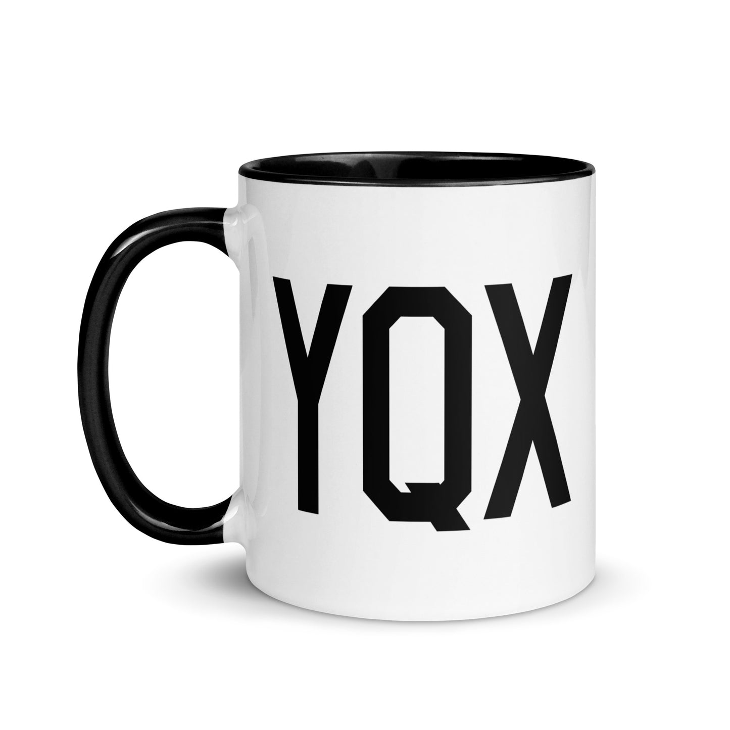 Airport Code Coffee Mug - Black • YQX Gander • YHM Designs - Image 03
