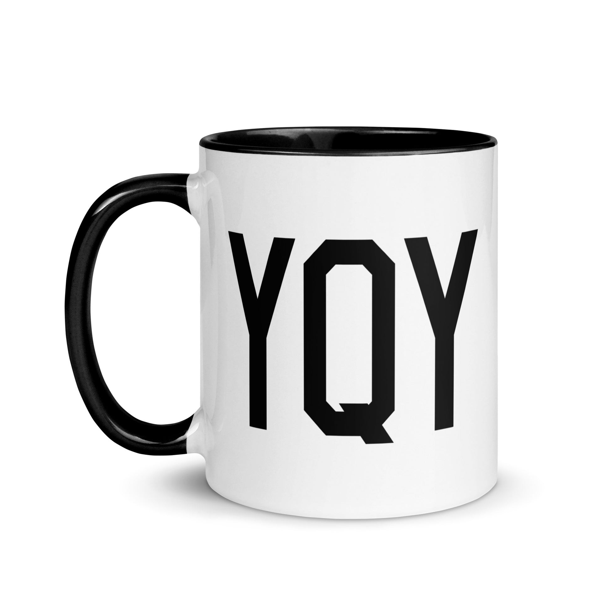 Airport Code Coffee Mug - Black • YQY Sydney • YHM Designs - Image 03