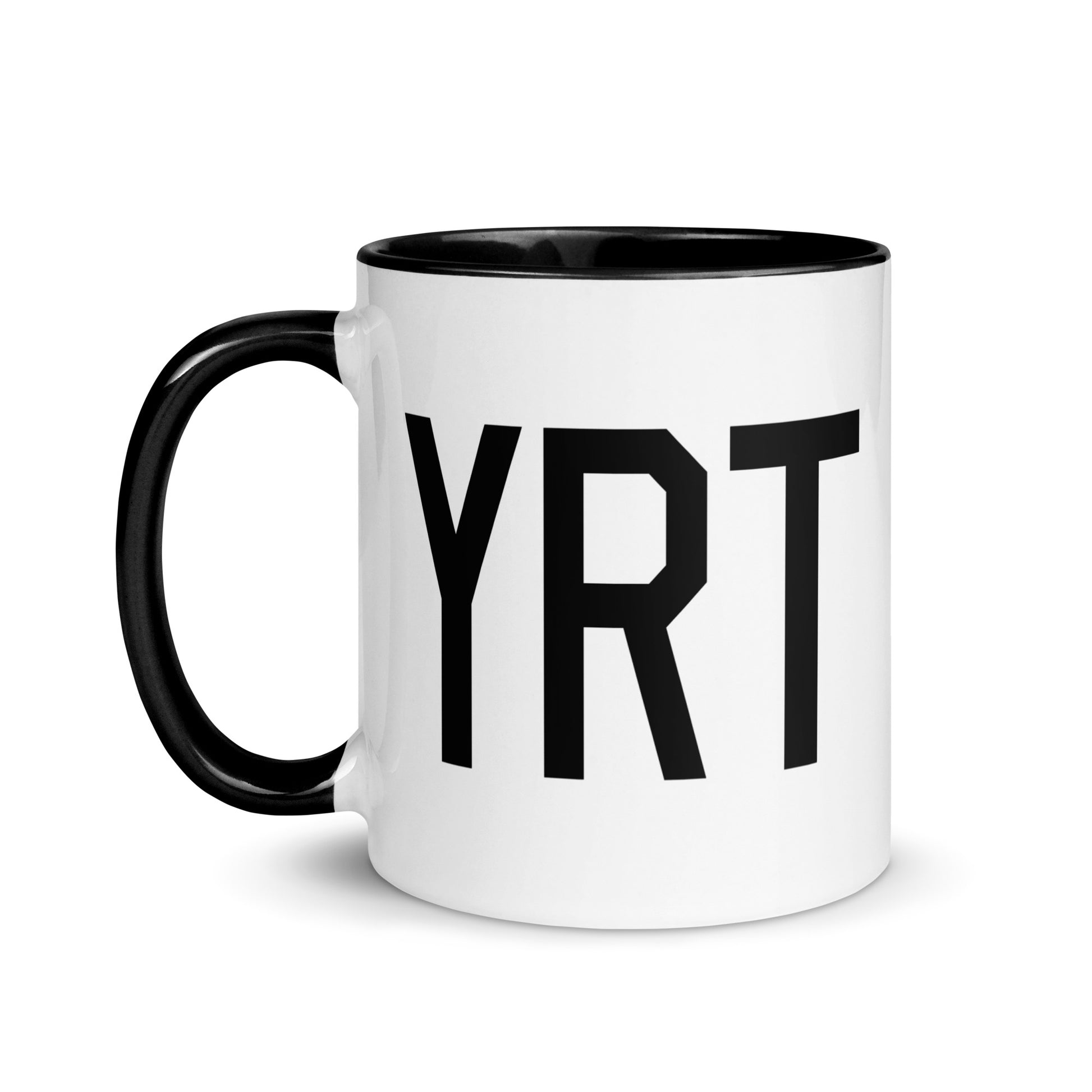Airport Code Coffee Mug - Black • YRT Rankin Inlet • YHM Designs - Image 03