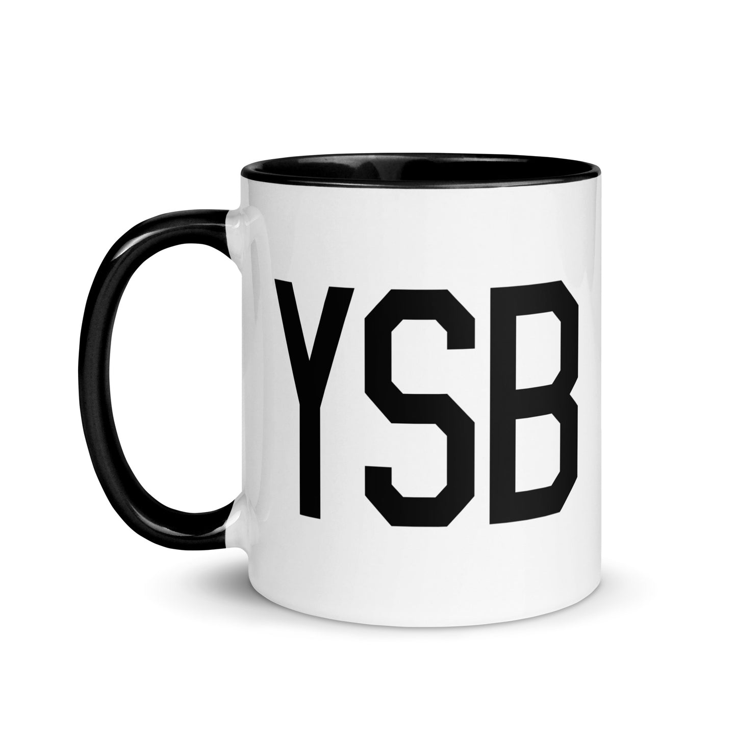 Airport Code Coffee Mug - Black • YSB Sudbury • YHM Designs - Image 03
