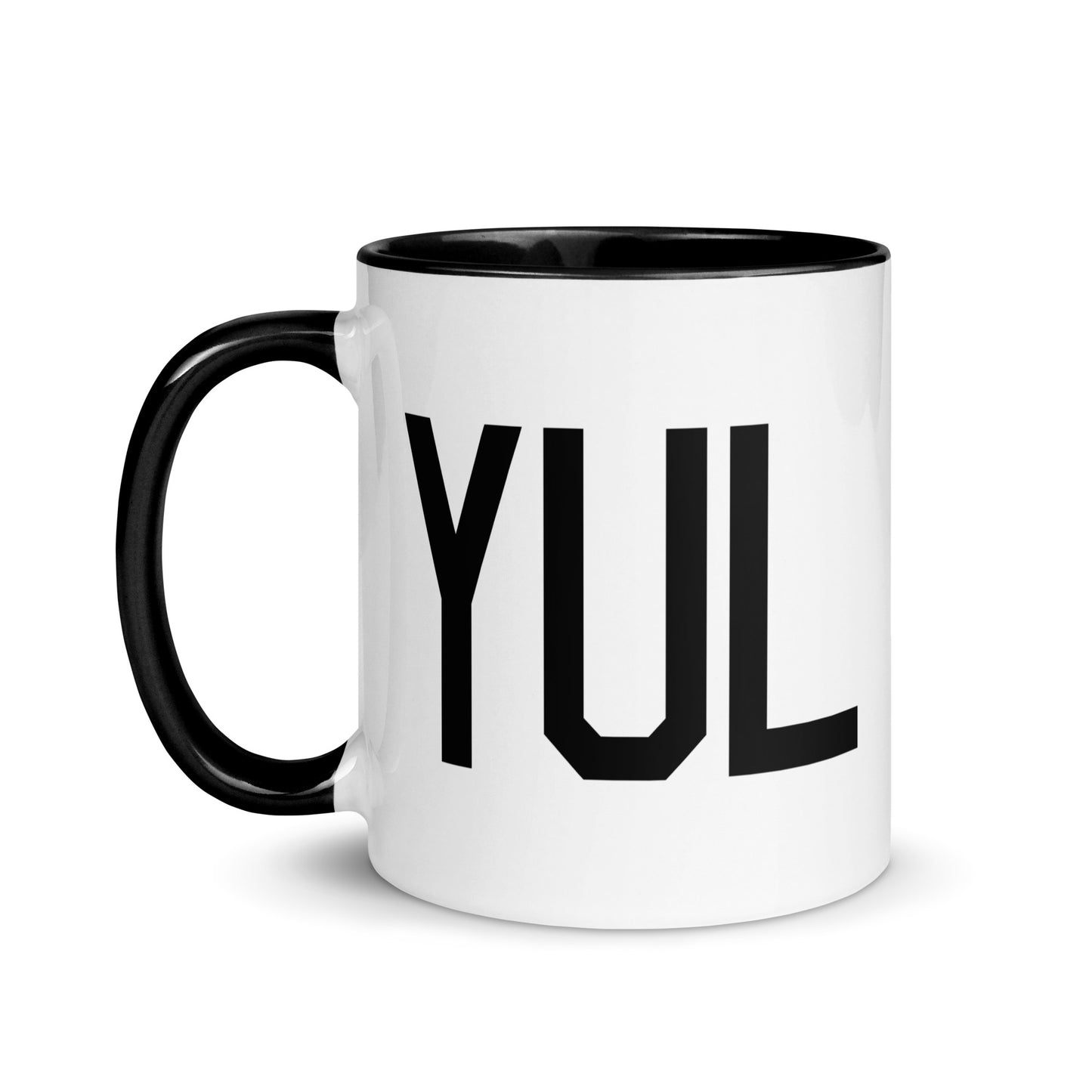 Aviation-Theme Coffee Mug - Black • YUL Montreal • YHM Designs - Image 03