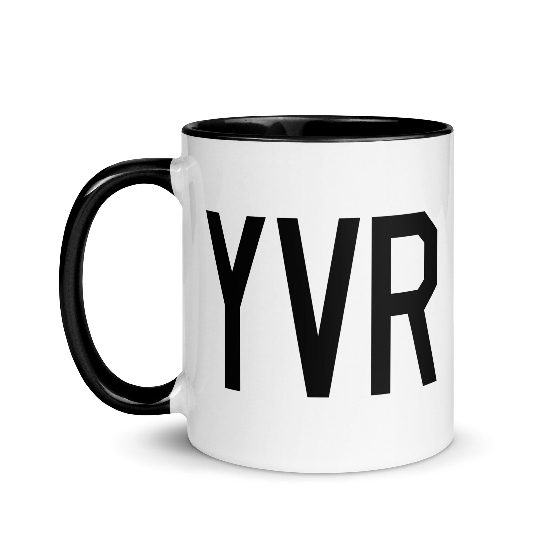 Aviation-Theme Coffee Mug - Black • YVR Vancouver • YHM Designs - Image 03