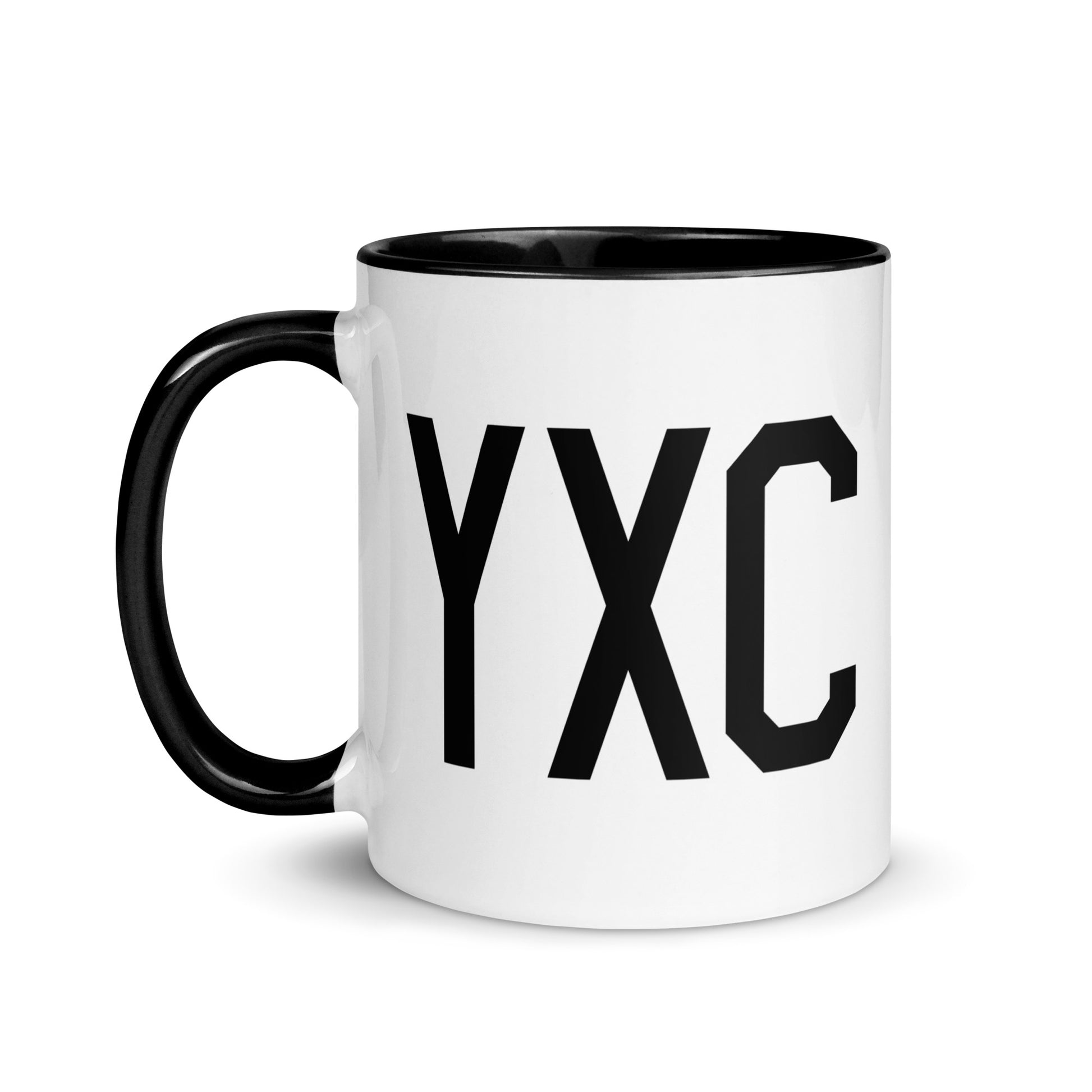Airport Code Coffee Mug - Black • YXC Cranbrook • YHM Designs - Image 03
