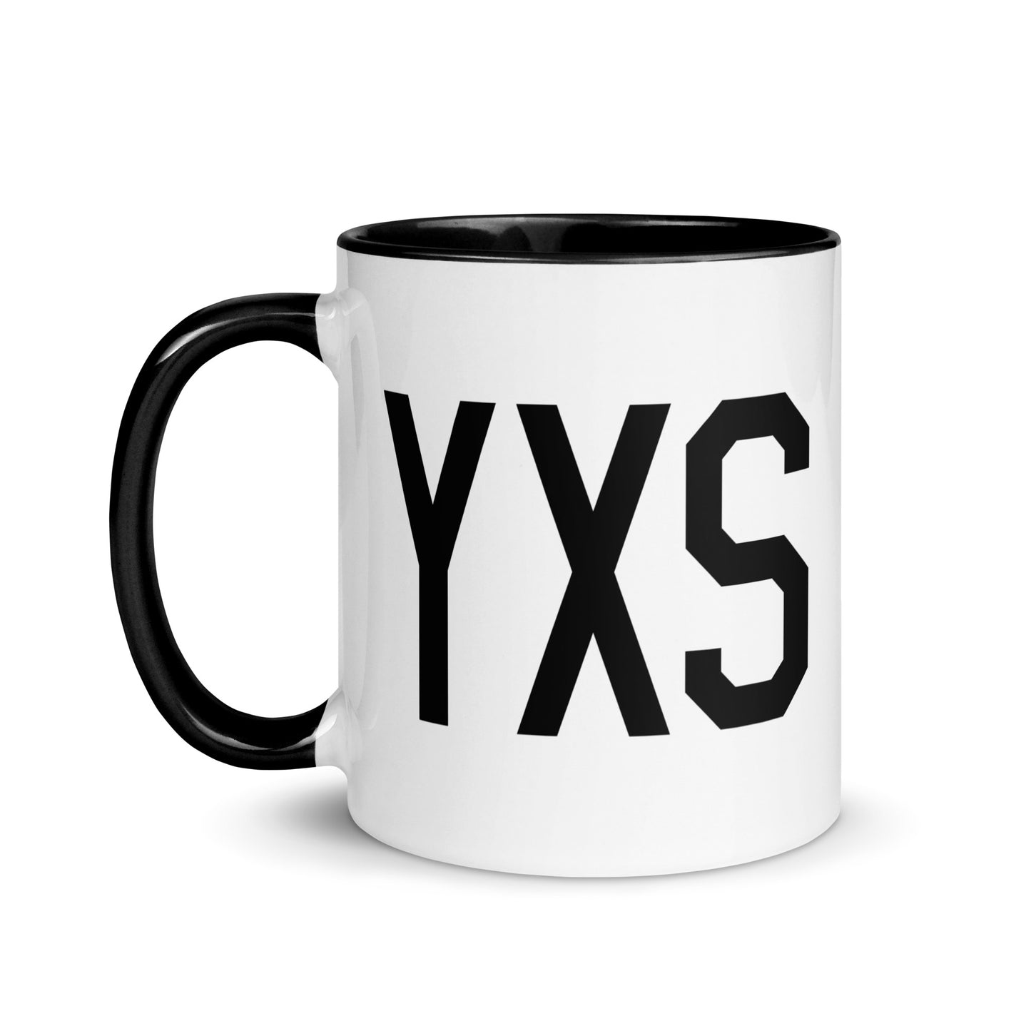 Airport Code Coffee Mug - Black • YXS Prince George • YHM Designs - Image 03