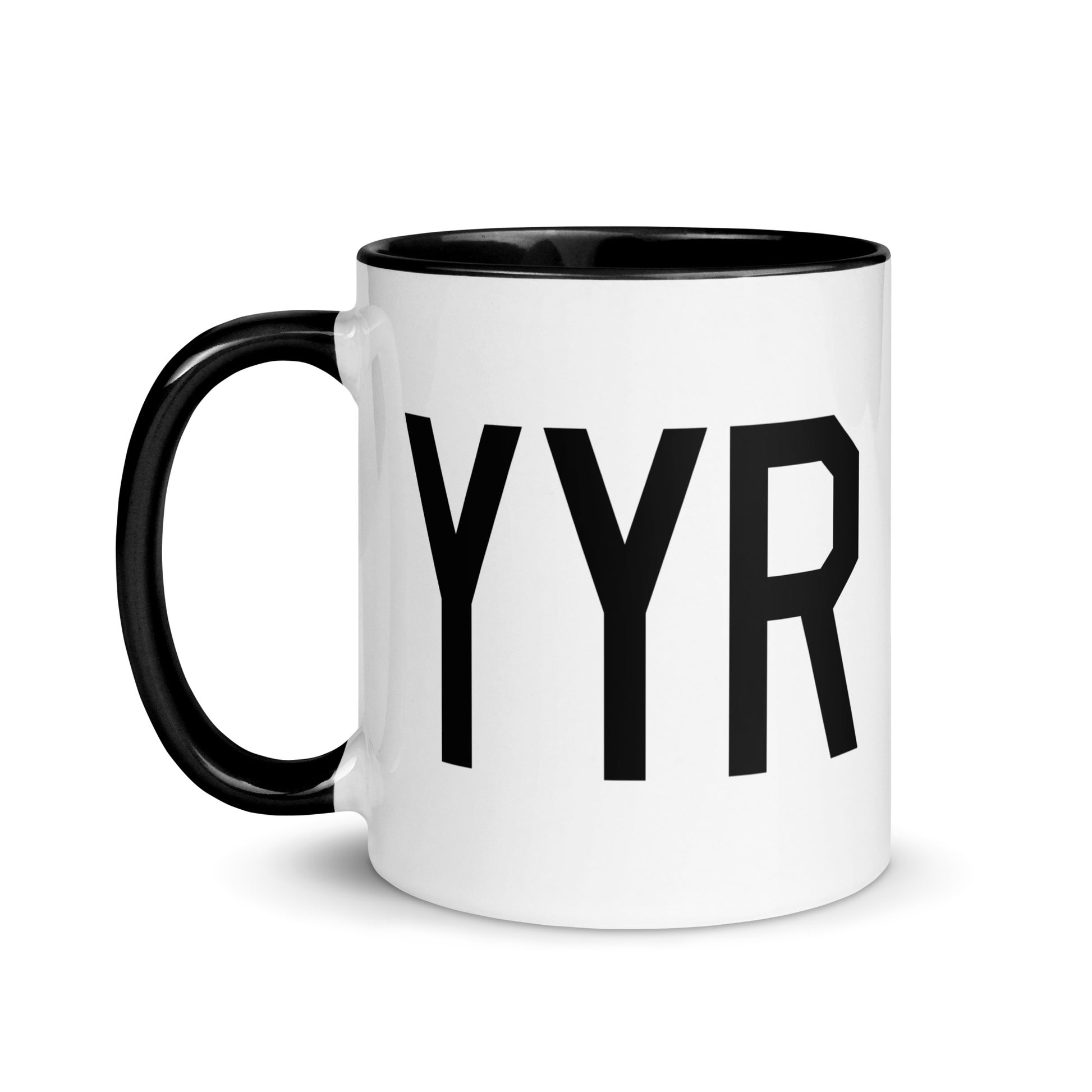 Aviation-Theme Coffee Mug - Black • YYR Goose Bay • YHM Designs - Image 03