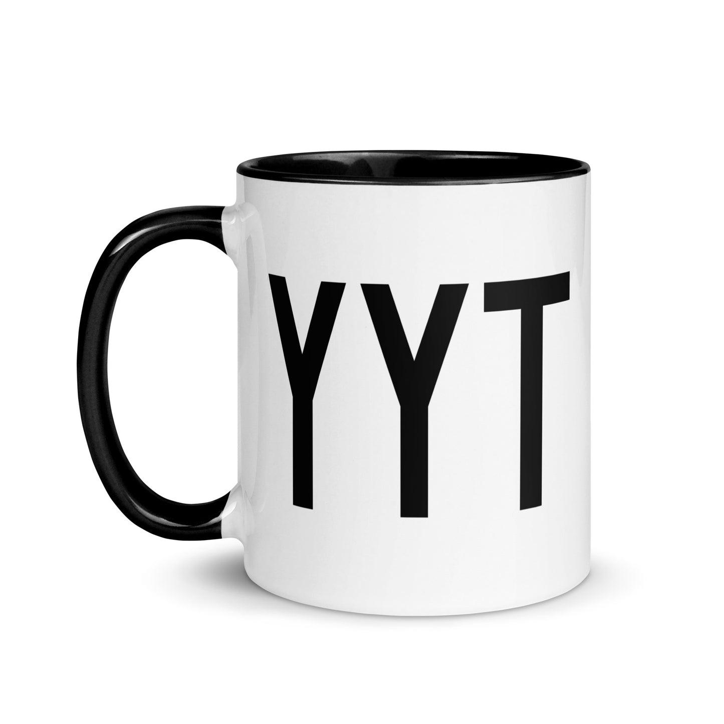 Airport Code Coffee Mug - Black • YYT St. John's • YHM Designs - Image 03