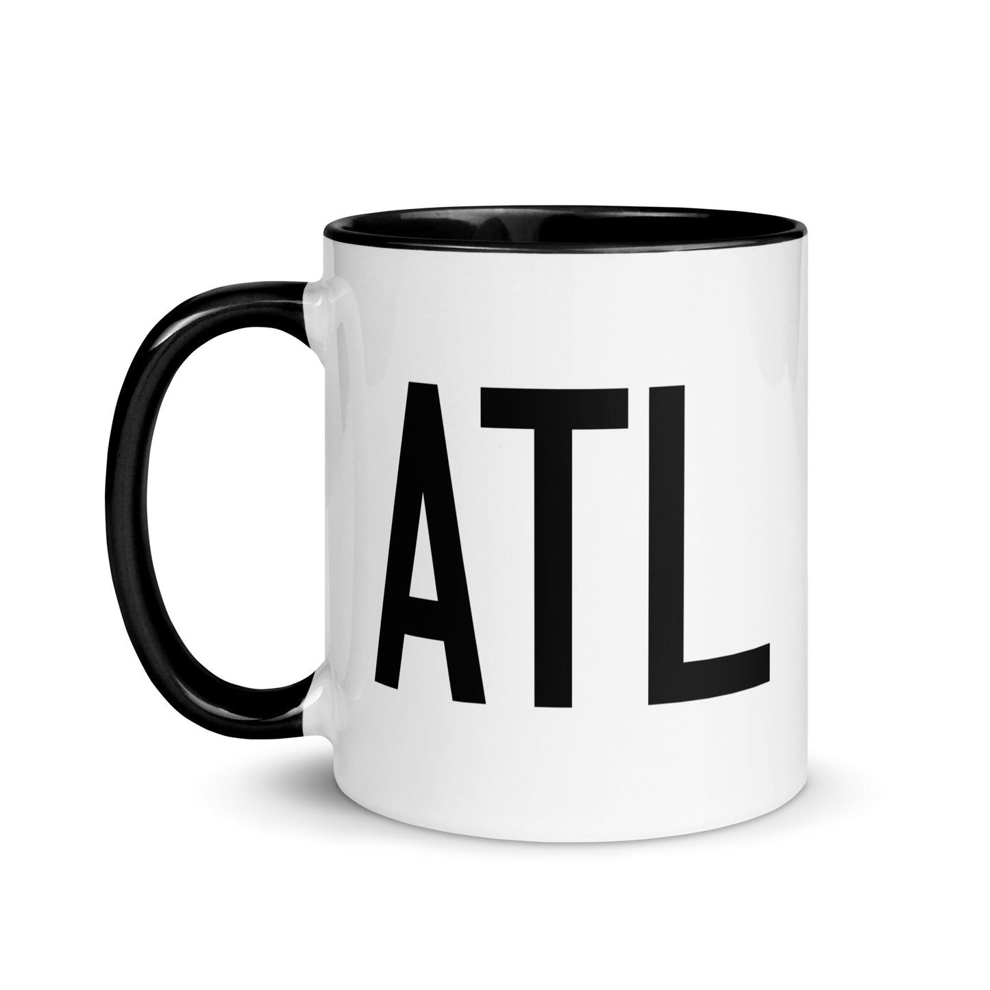 Airport Code Coffee Mug - Black • ATL Atlanta • YHM Designs - Image 03