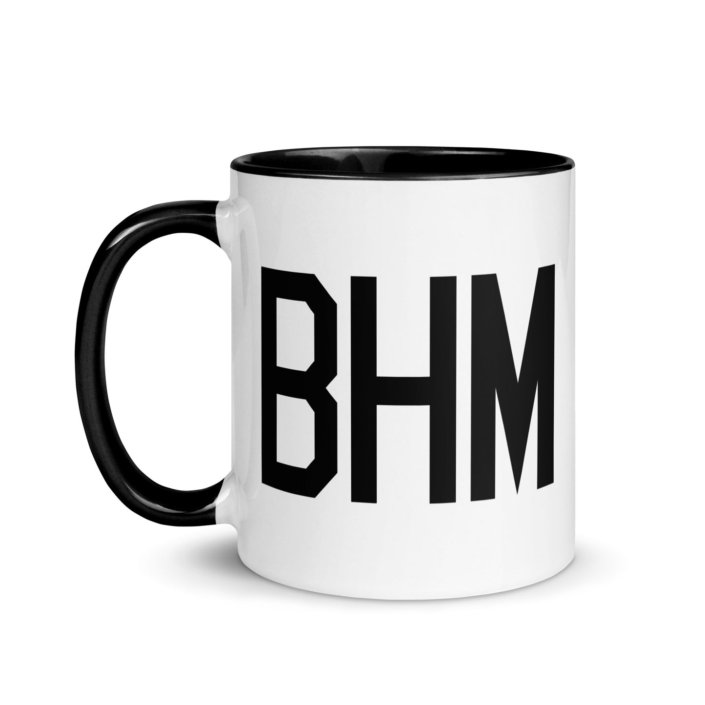 Airport Code Coffee Mug - Black • BHM Birmingham • YHM Designs - Image 03