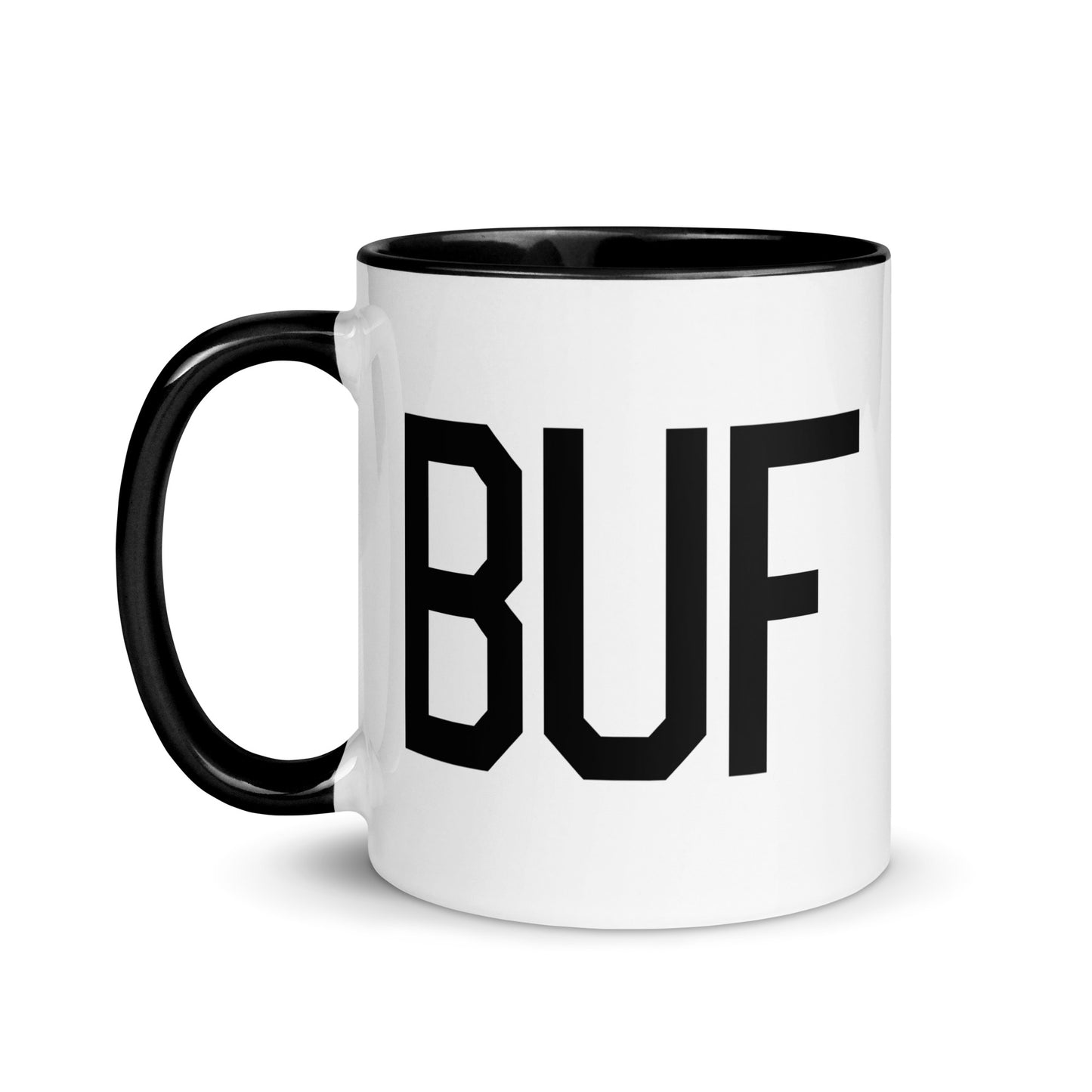 Aviation-Theme Coffee Mug - Black • BUF Buffalo • YHM Designs - Image 03