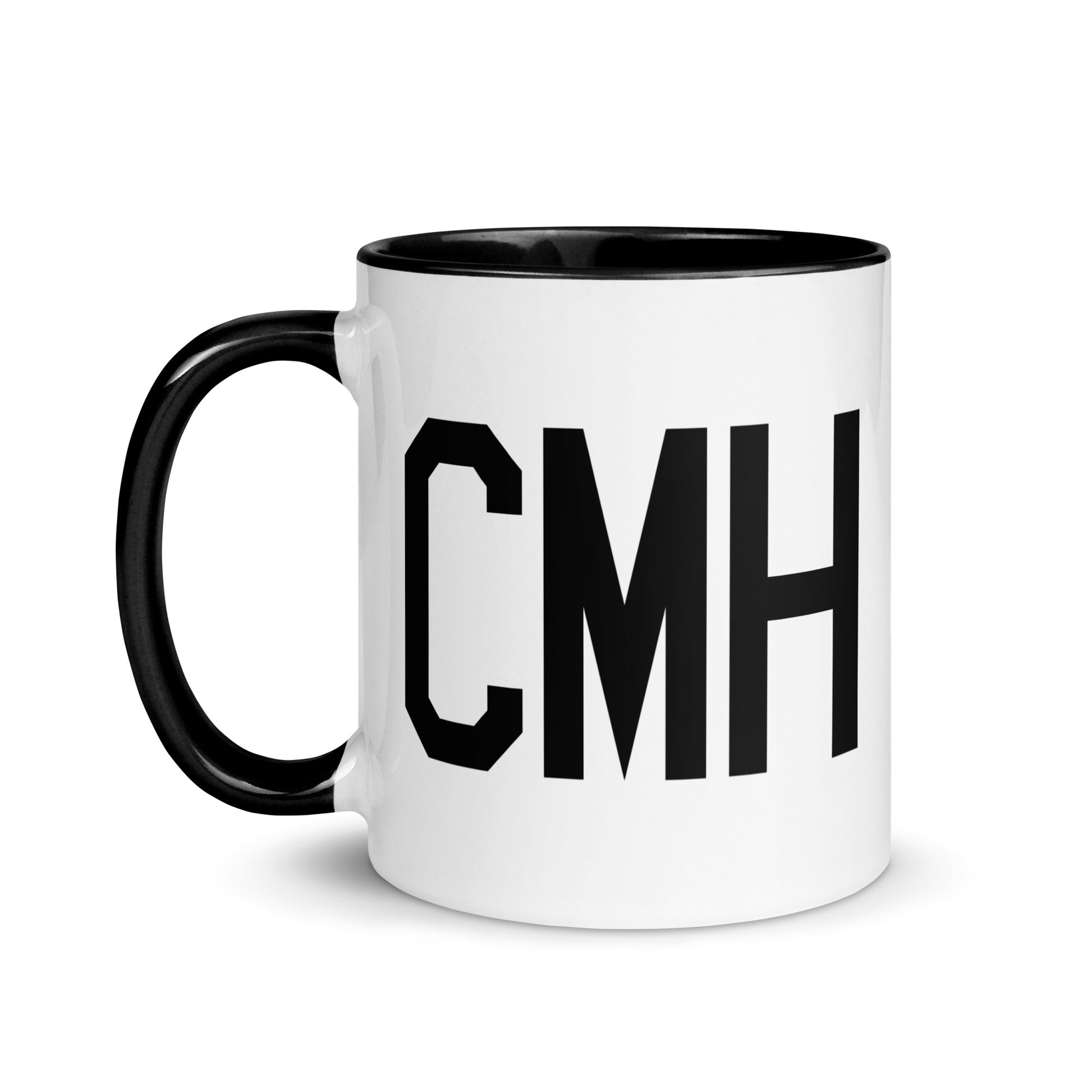 Airport Code Coffee Mug - Black • CMH Columbus • YHM Designs - Image 03