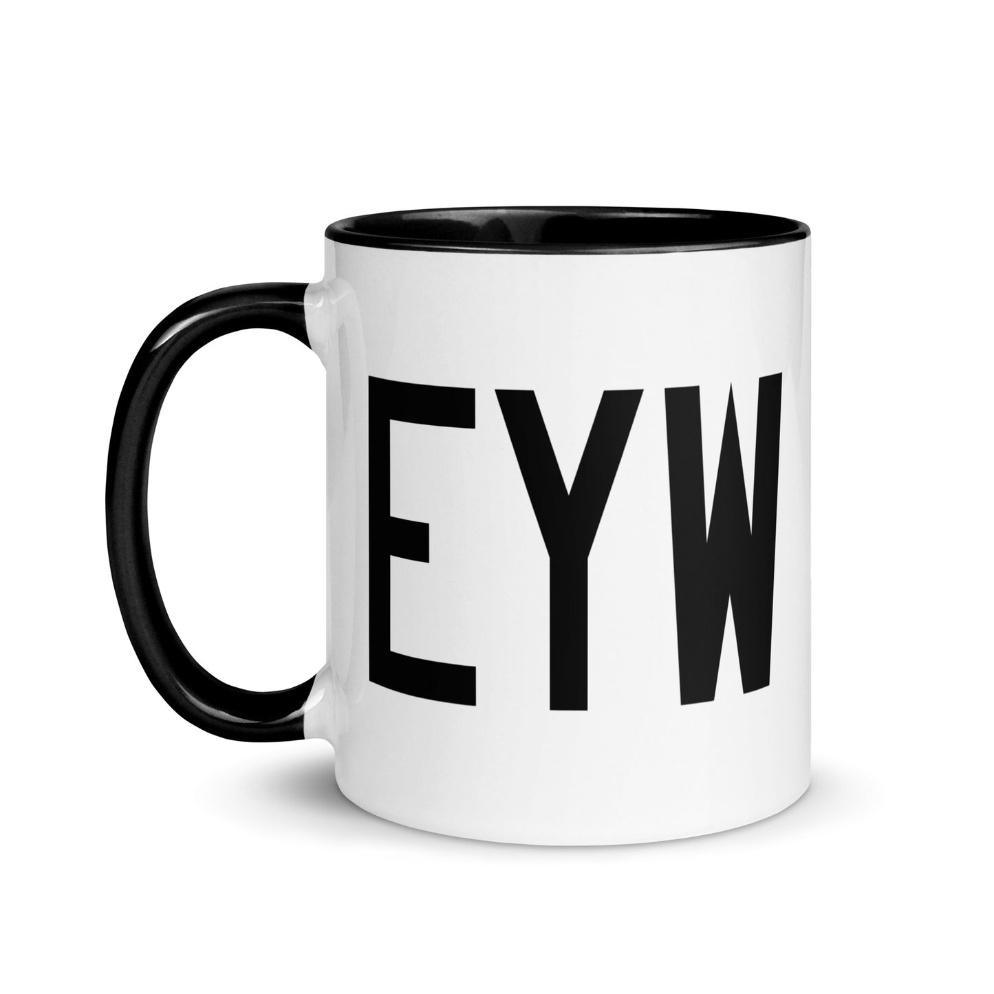 Airport Code Coffee Mug - Black • EYW Key West • YHM Designs - Image 03