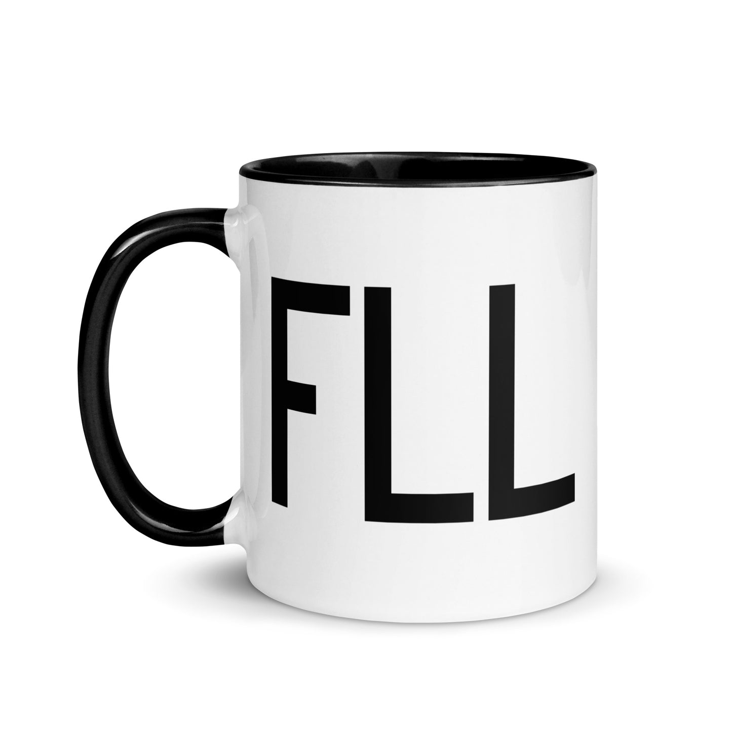 Airport Code Coffee Mug - Black • FLL Fort Lauderdale • YHM Designs - Image 03