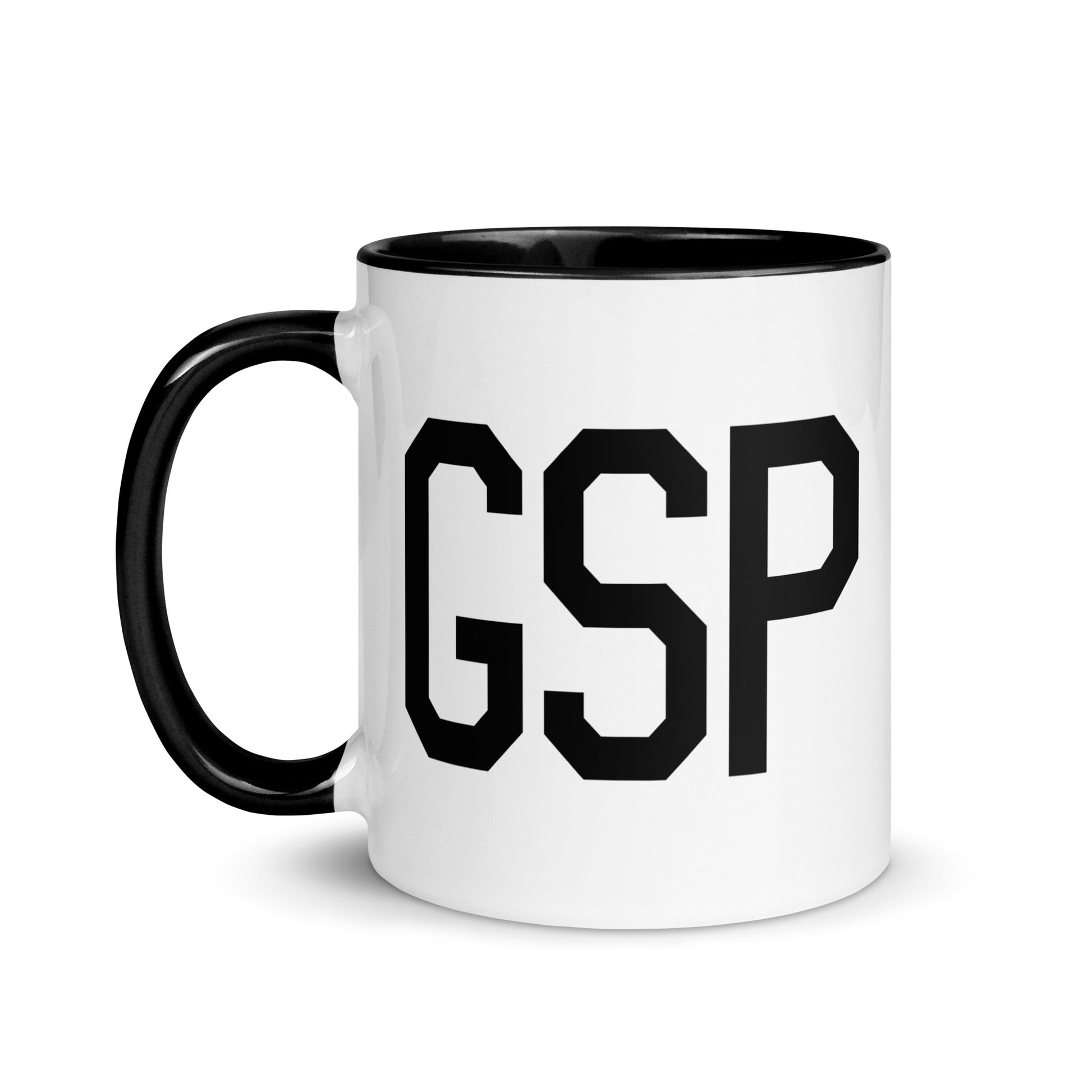 Aviation-Theme Coffee Mug - Black • GSP Greenville • YHM Designs - Image 03