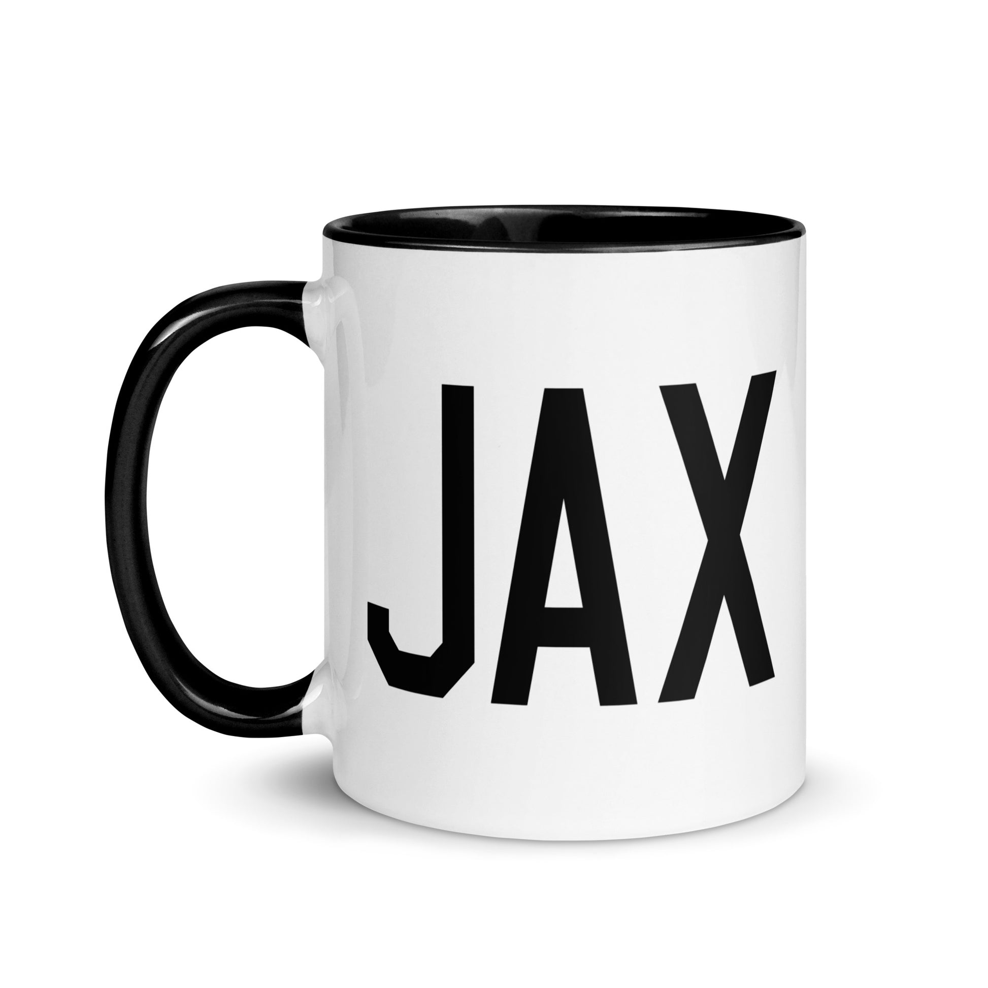 Airport Code Coffee Mug - Black • JAX Jacksonville • YHM Designs - Image 03