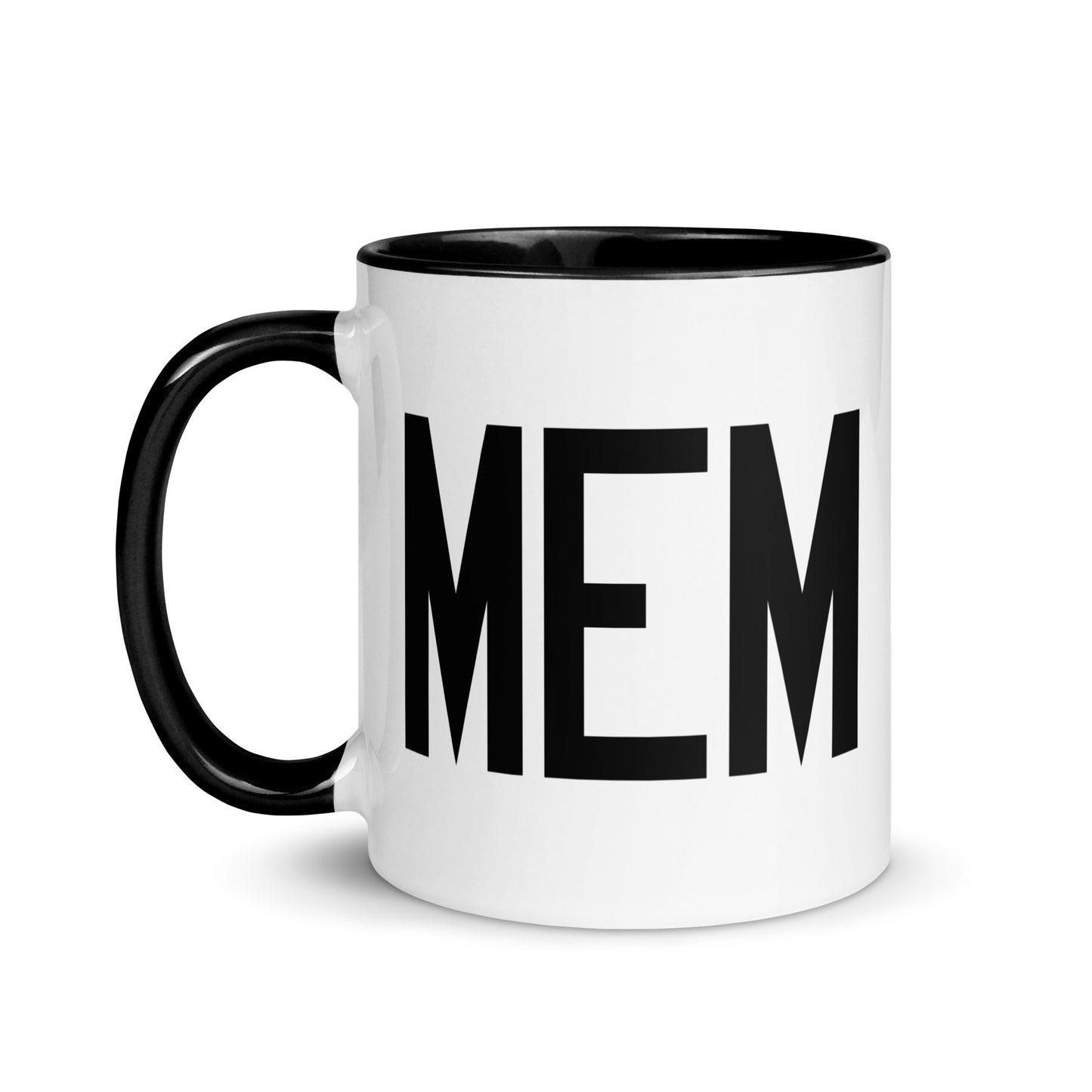 Airport Code Coffee Mug - Black • MEM Memphis • YHM Designs - Image 03