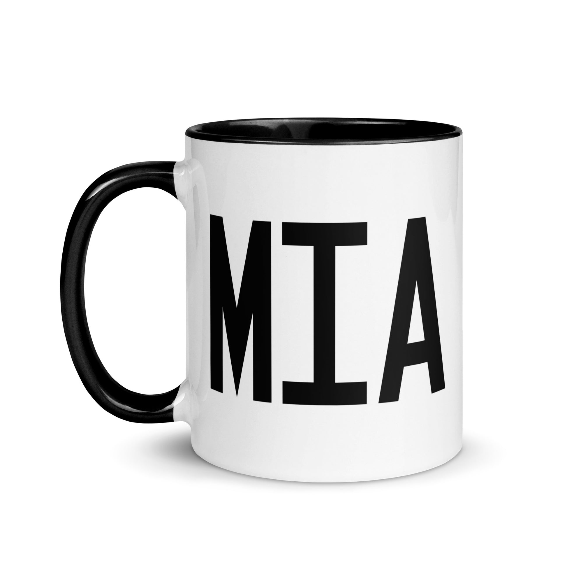 Airport Code Coffee Mug - Black • MIA Miami • YHM Designs - Image 03