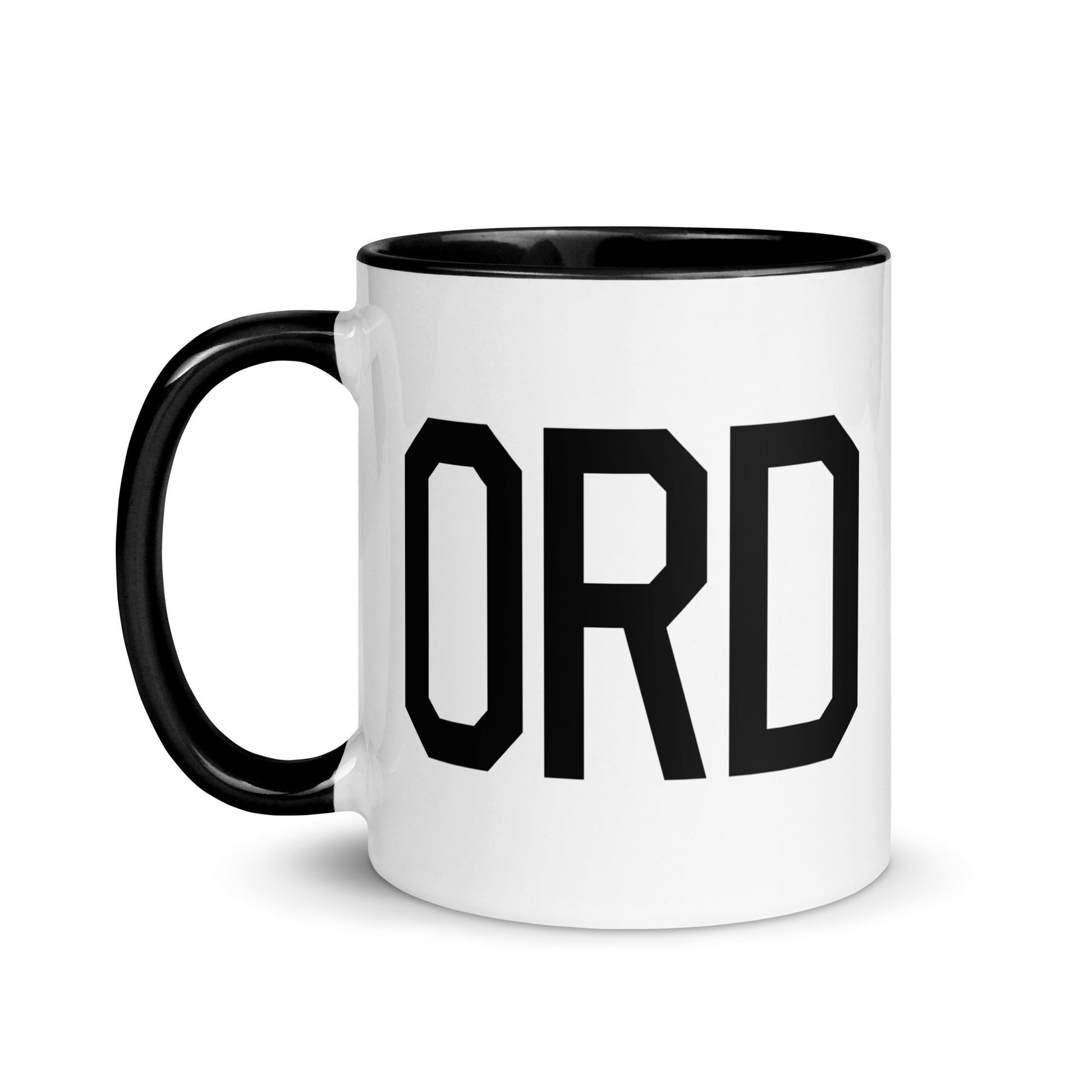 Aviation-Theme Coffee Mug - Black • ORD Chicago • YHM Designs - Image 03