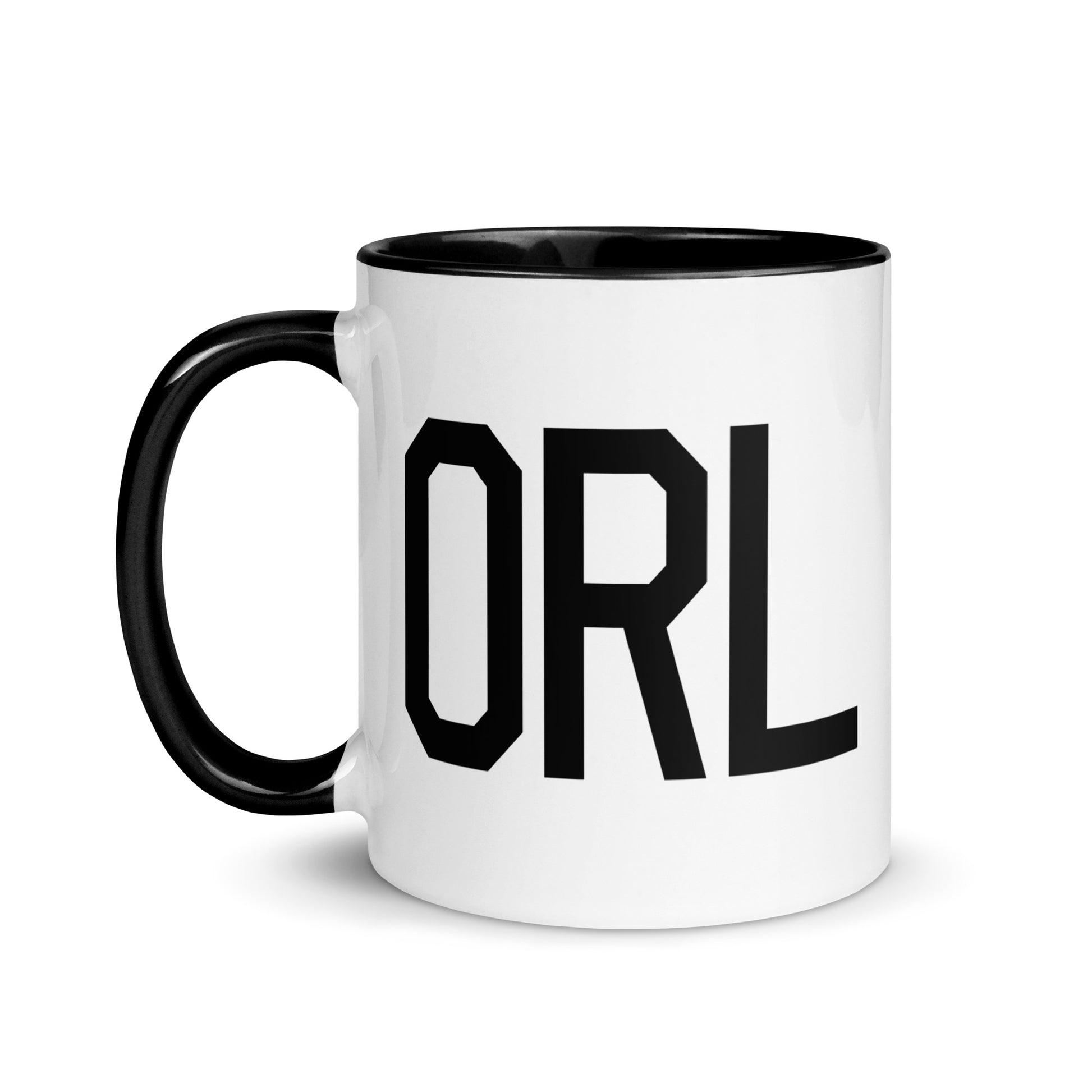 Airport Code Coffee Mug - Black • ORL Orlando • YHM Designs - Image 03