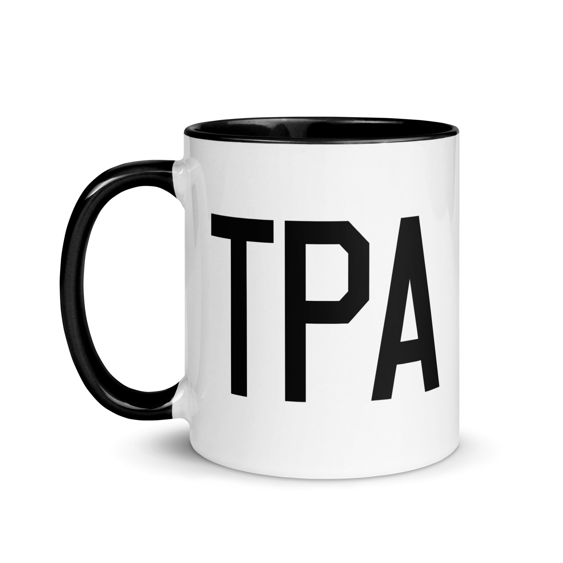 Airport Code Coffee Mug - Black • TPA Tampa • YHM Designs - Image 03