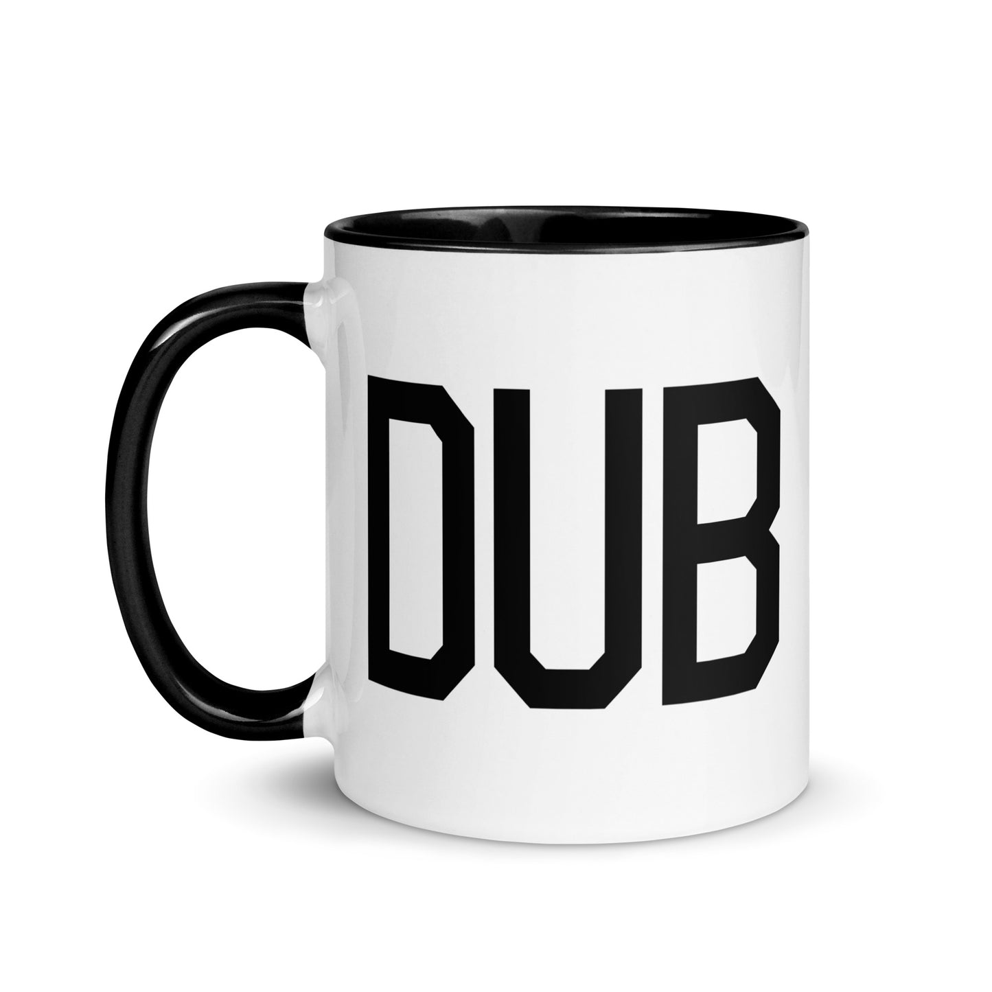 Airport Code Coffee Mug - Black • DUB Dublin • YHM Designs - Image 03