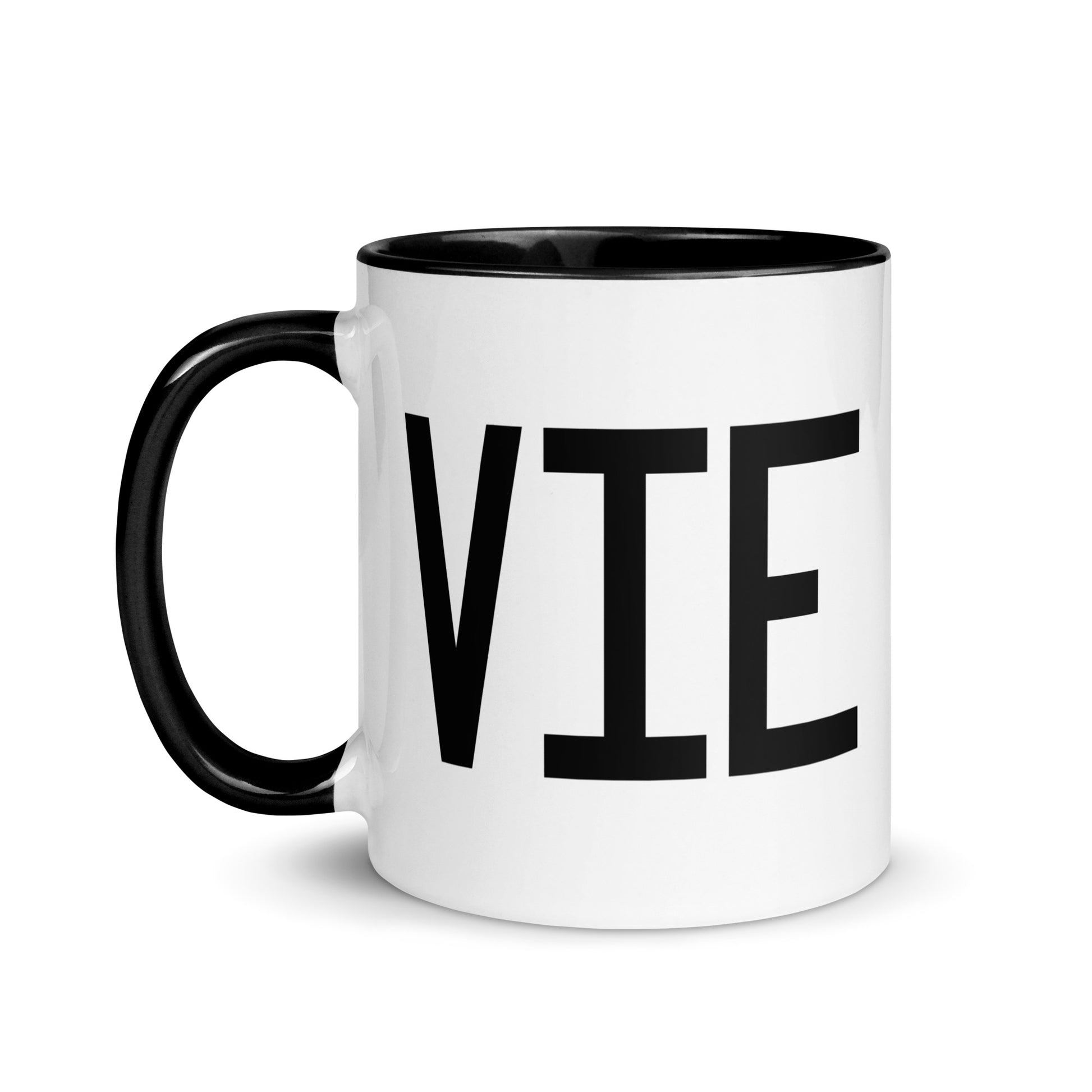 Aviation-Theme Coffee Mug - Black • VIE Vienna • YHM Designs - Image 03
