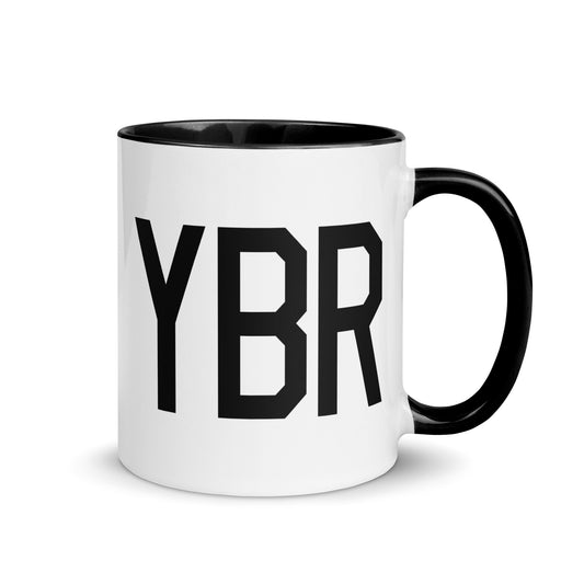Airport Code Coffee Mug - Black • YBR Brandon • YHM Designs - Image 01