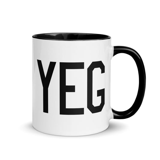 Airport Code Coffee Mug - Black • YEG Edmonton • YHM Designs - Image 01