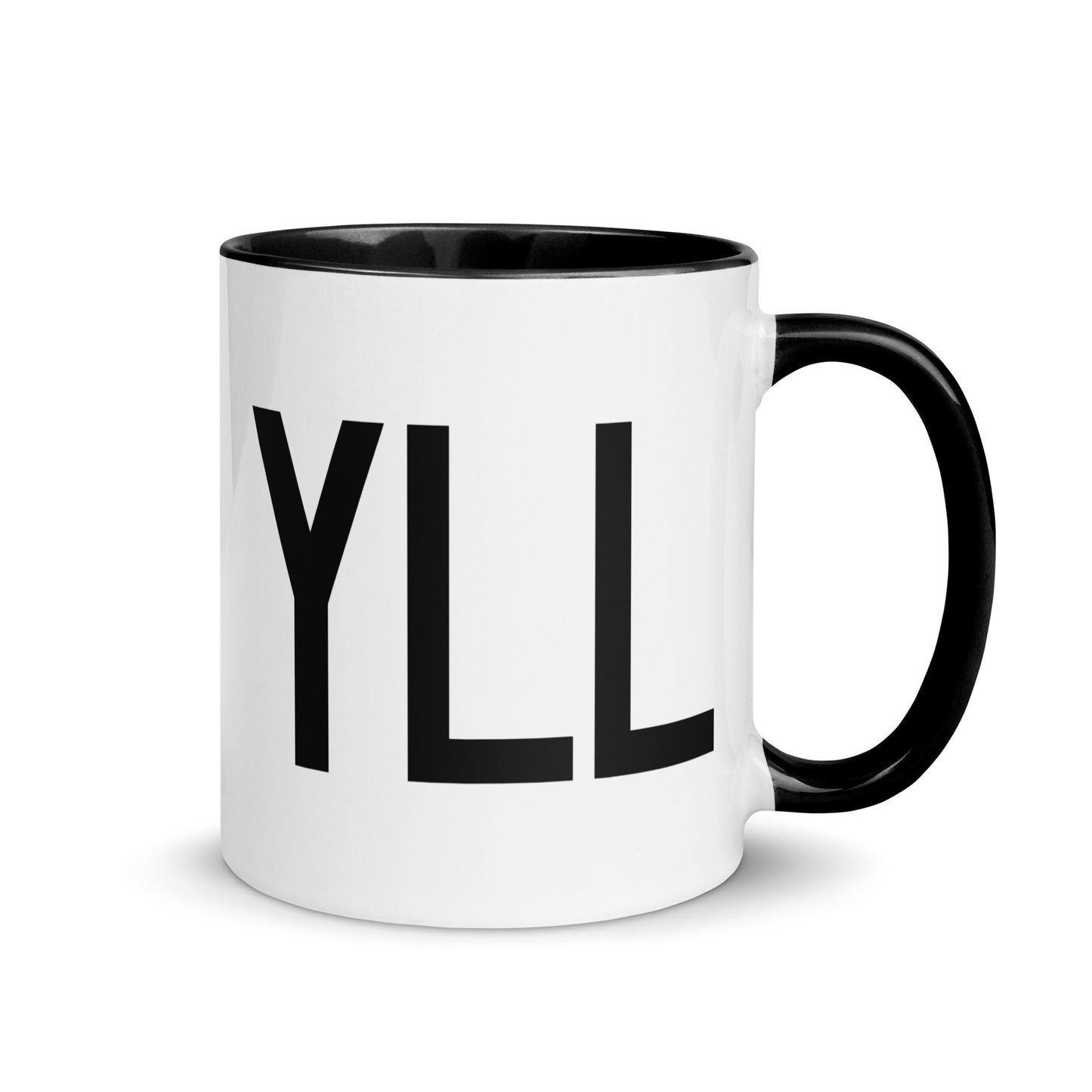 Airport Code Coffee Mug - Black • YLL Lloydminster • YHM Designs - Image 01