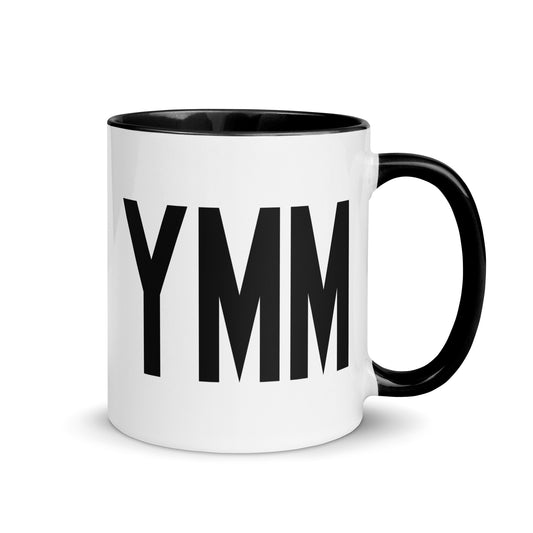 Airport Code Coffee Mug - Black • YMM Fort McMurray • YHM Designs - Image 01